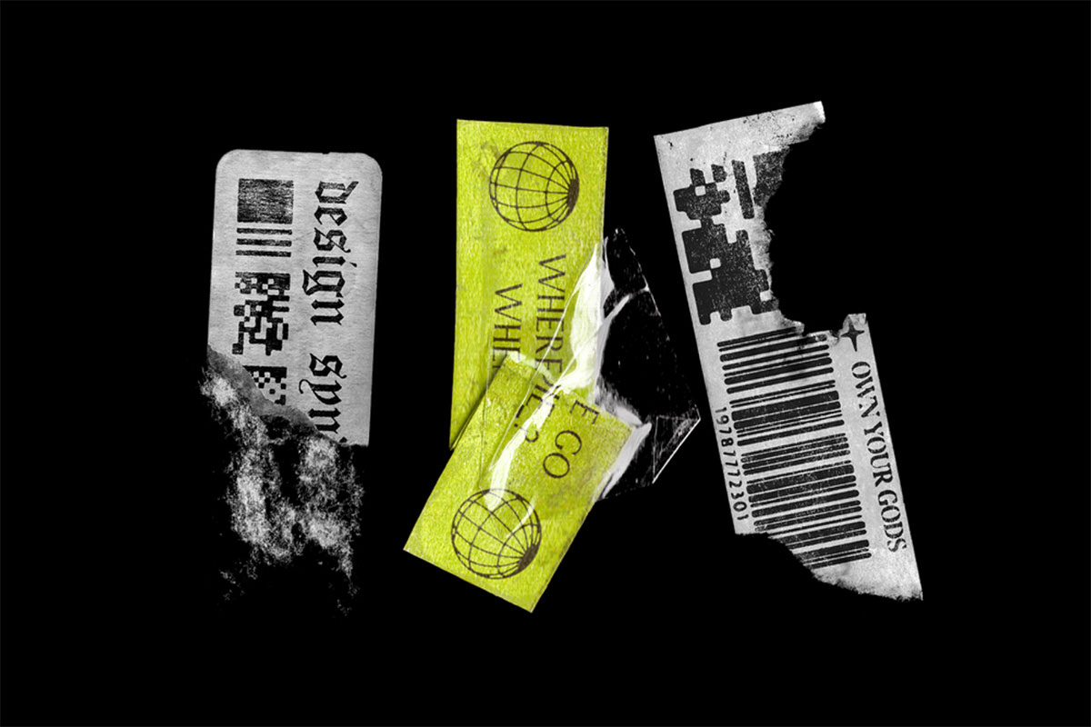 潮流撕裂标签贴纸PS设计素材 Torn Sticker Dank Mockup_img_2