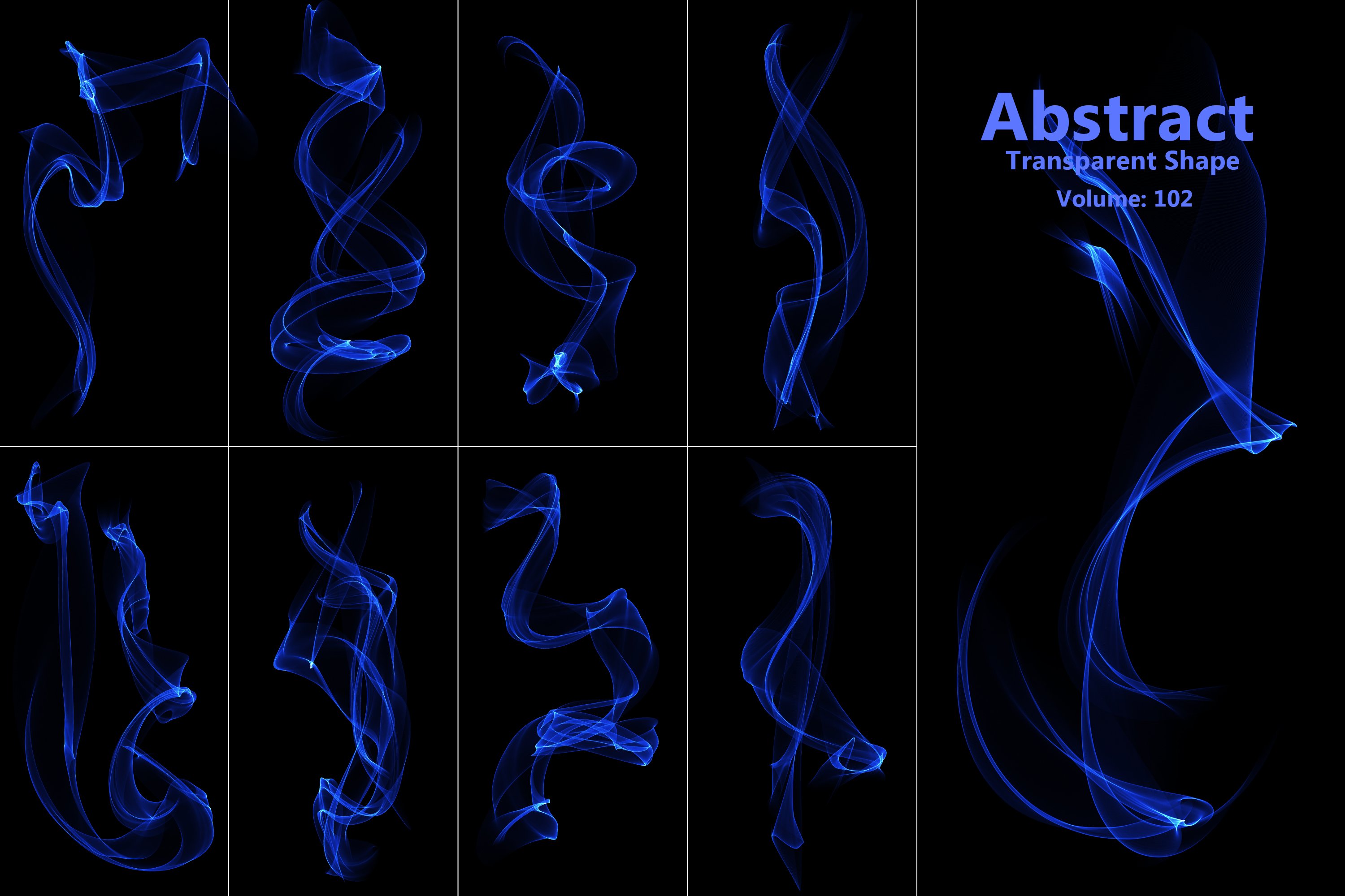 100款抽象多彩舞动烟雾PS笔刷&PNG免抠图片设计素材 Abstract Motion Brush and PNG Bundle_img_2