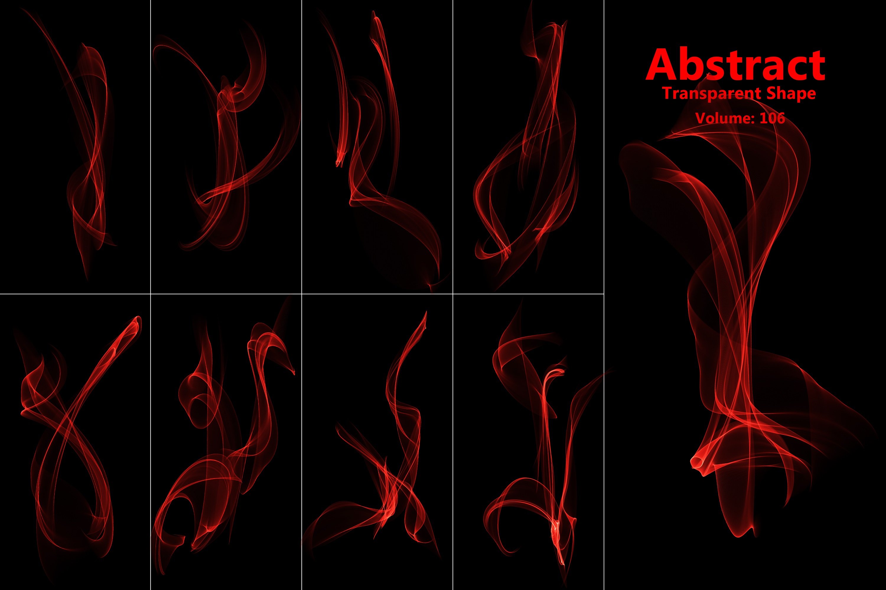 100款抽象多彩舞动烟雾PS笔刷&PNG免抠图片设计素材 Abstract Motion Brush and PNG Bundle_img_2