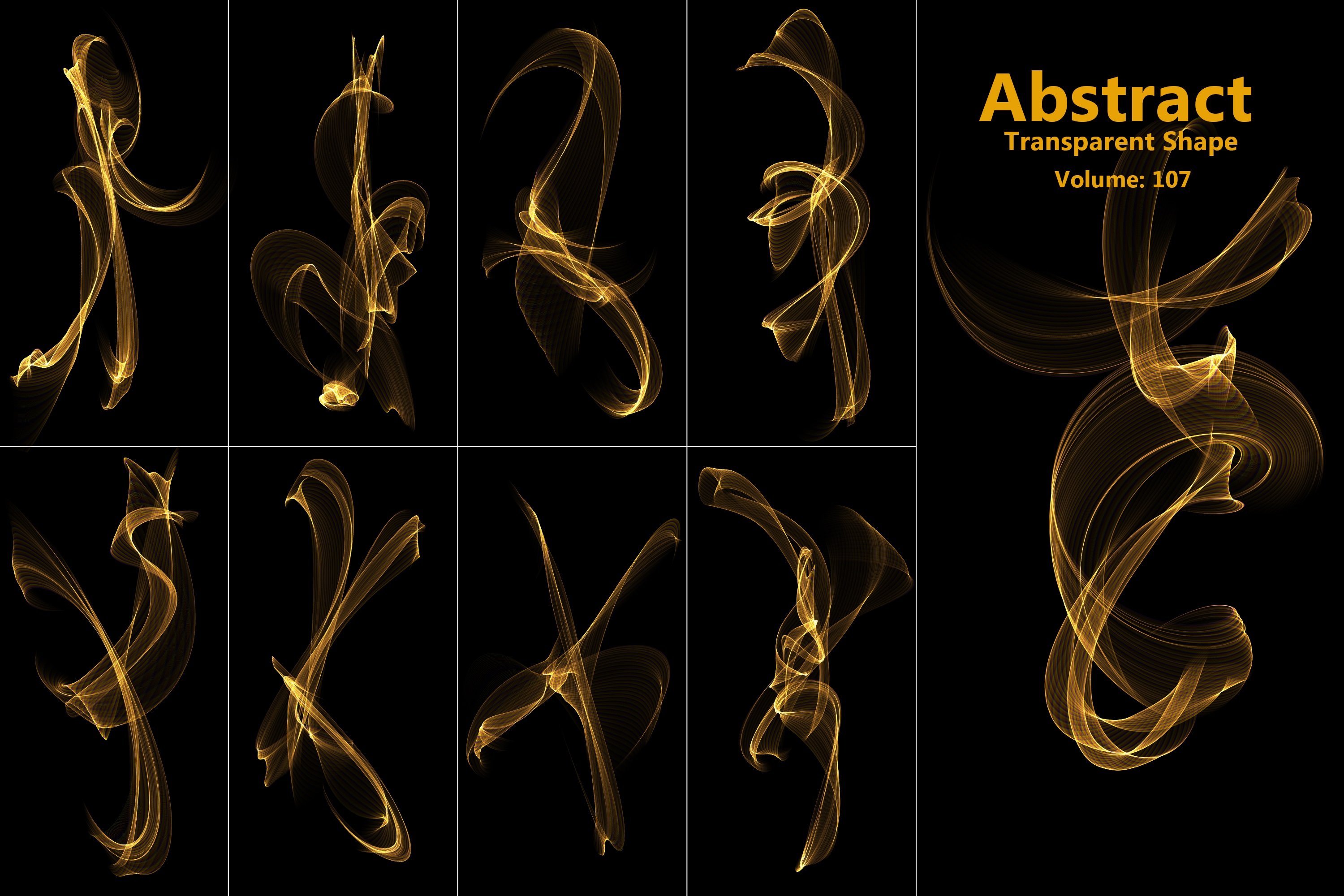 100款抽象多彩舞动烟雾PS笔刷&PNG免抠图片设计素材 Abstract Motion Brush and PNG Bundle_img_2