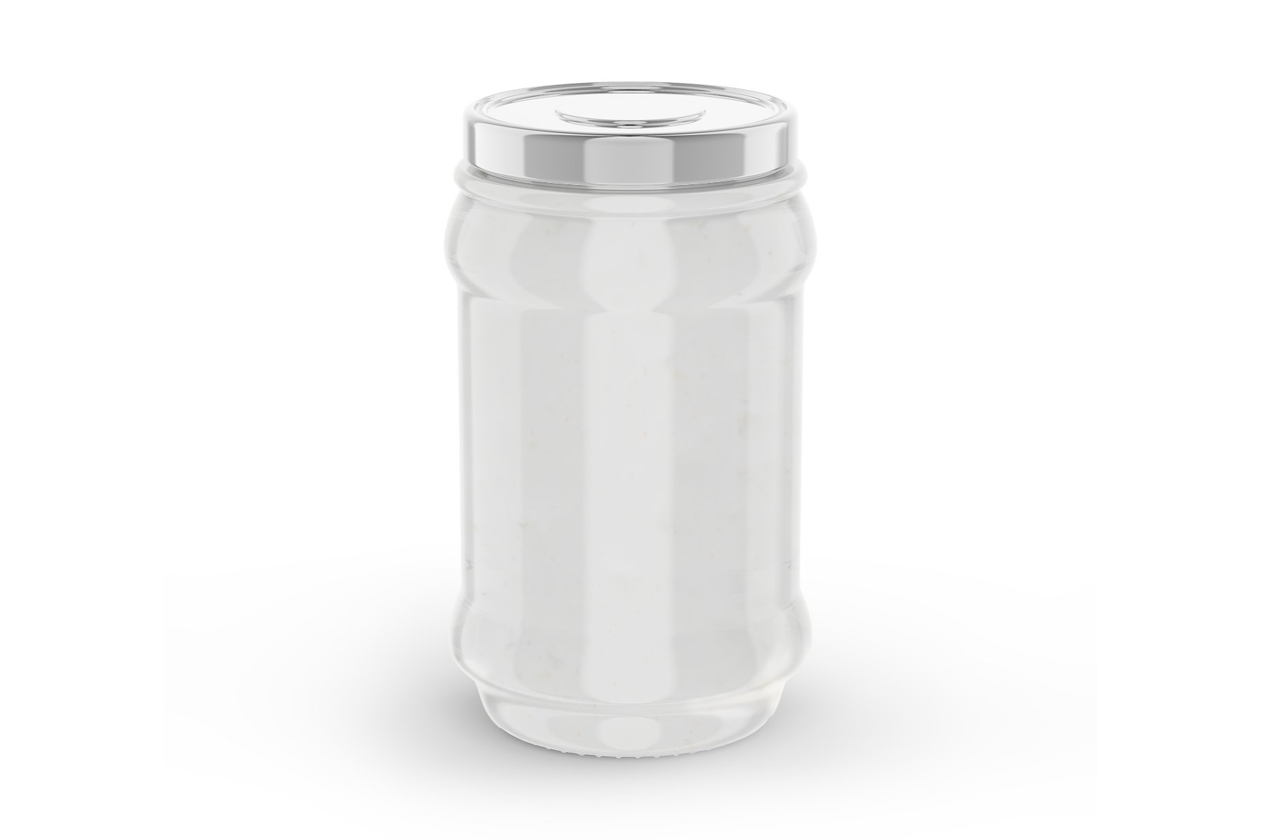 透明蜂蜜蛋黄酱酱玻璃罐设计展示样机 Clear Glass Mayonnaise Sauce Jar Mockup_img_2