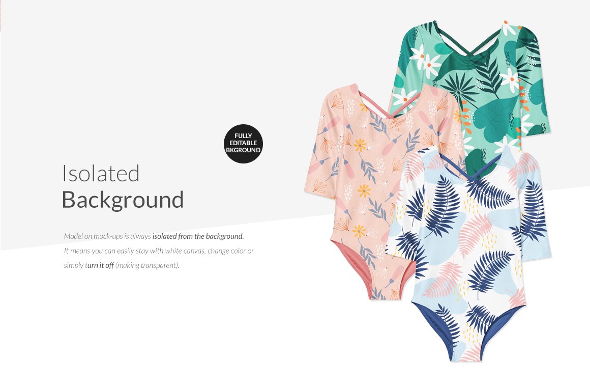 女婴连衣裙印花图案设计展示样机合集 Baby Girl Body Mockups Set_img_2