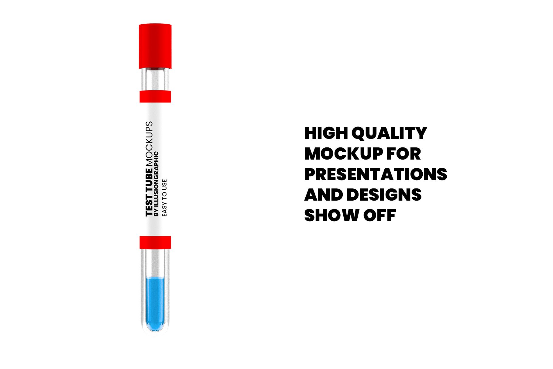 液体血液测试管设计展示样机 Test Tube With Liquid Mockup_img_2