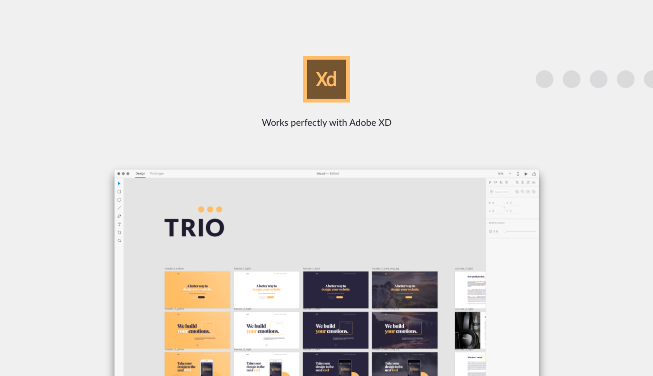 时尚网站WEB界面设计UI套件素材 Trio UI Kit_img_2