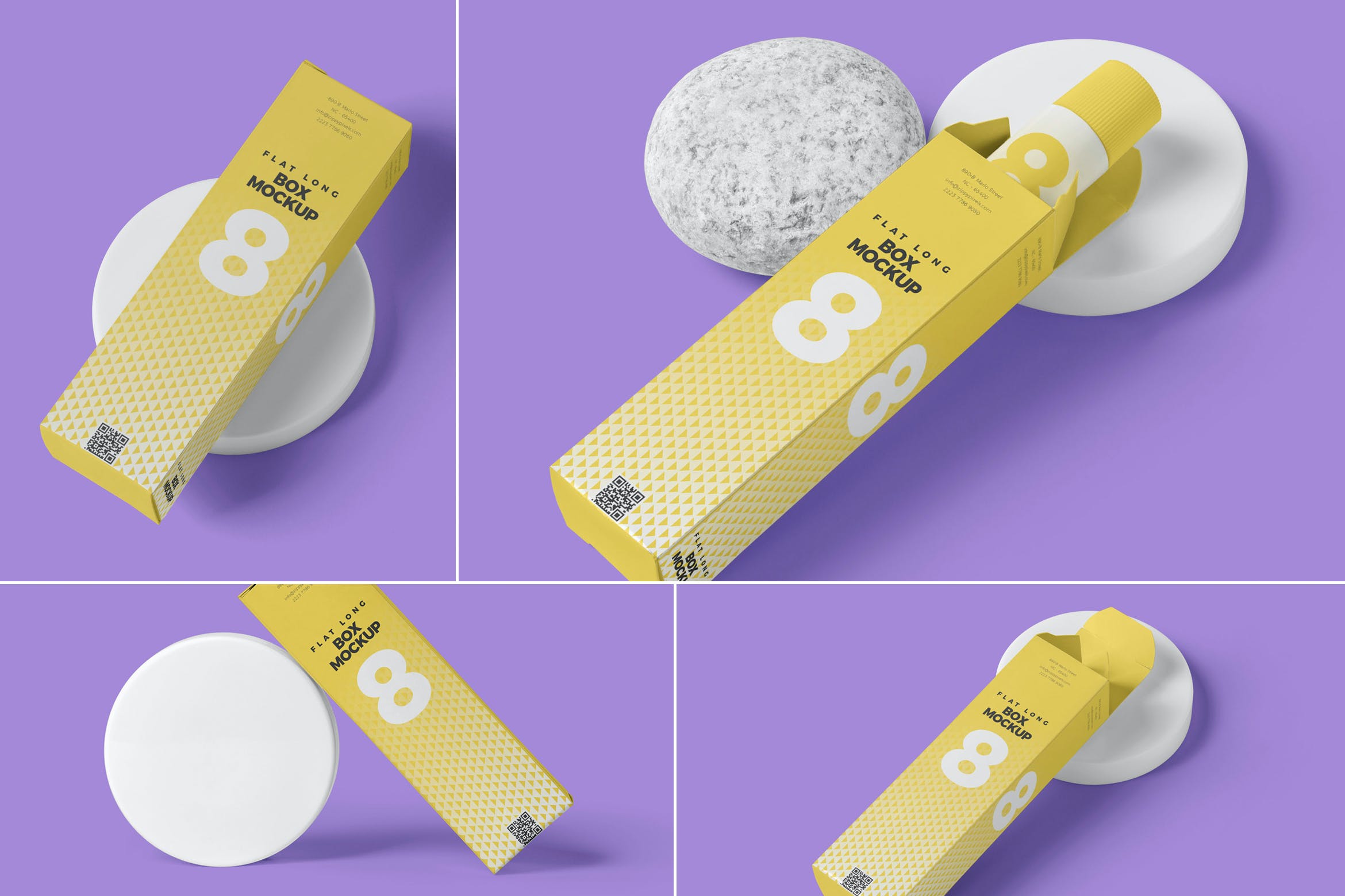 超薄产品包装纸盒设计贴图样机 Slim Packaging Box Mockups_img_2