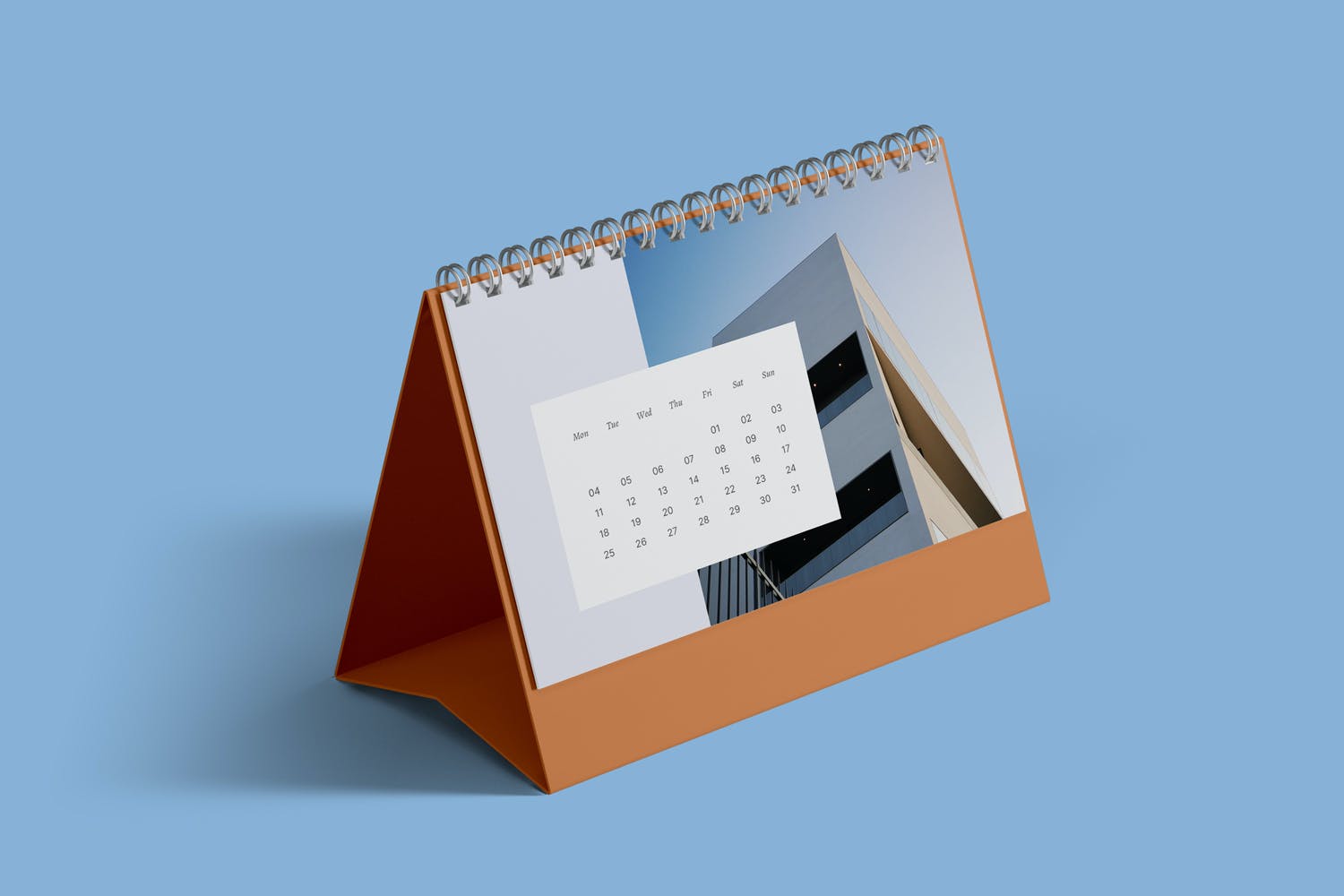 横版日历台历设计展示样机模板 Desk Calendar Mockup_img_2