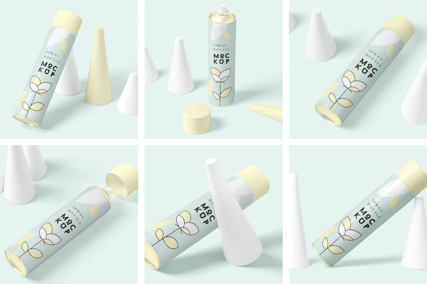 药物喷雾剂瓶设计展示样机模板 Spray Bottle Mockups_img_2