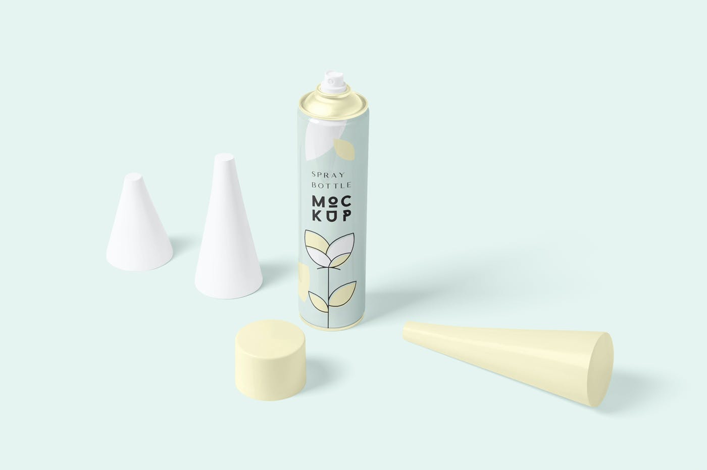 药物喷雾剂瓶设计展示样机模板 Spray Bottle Mockups_img_2