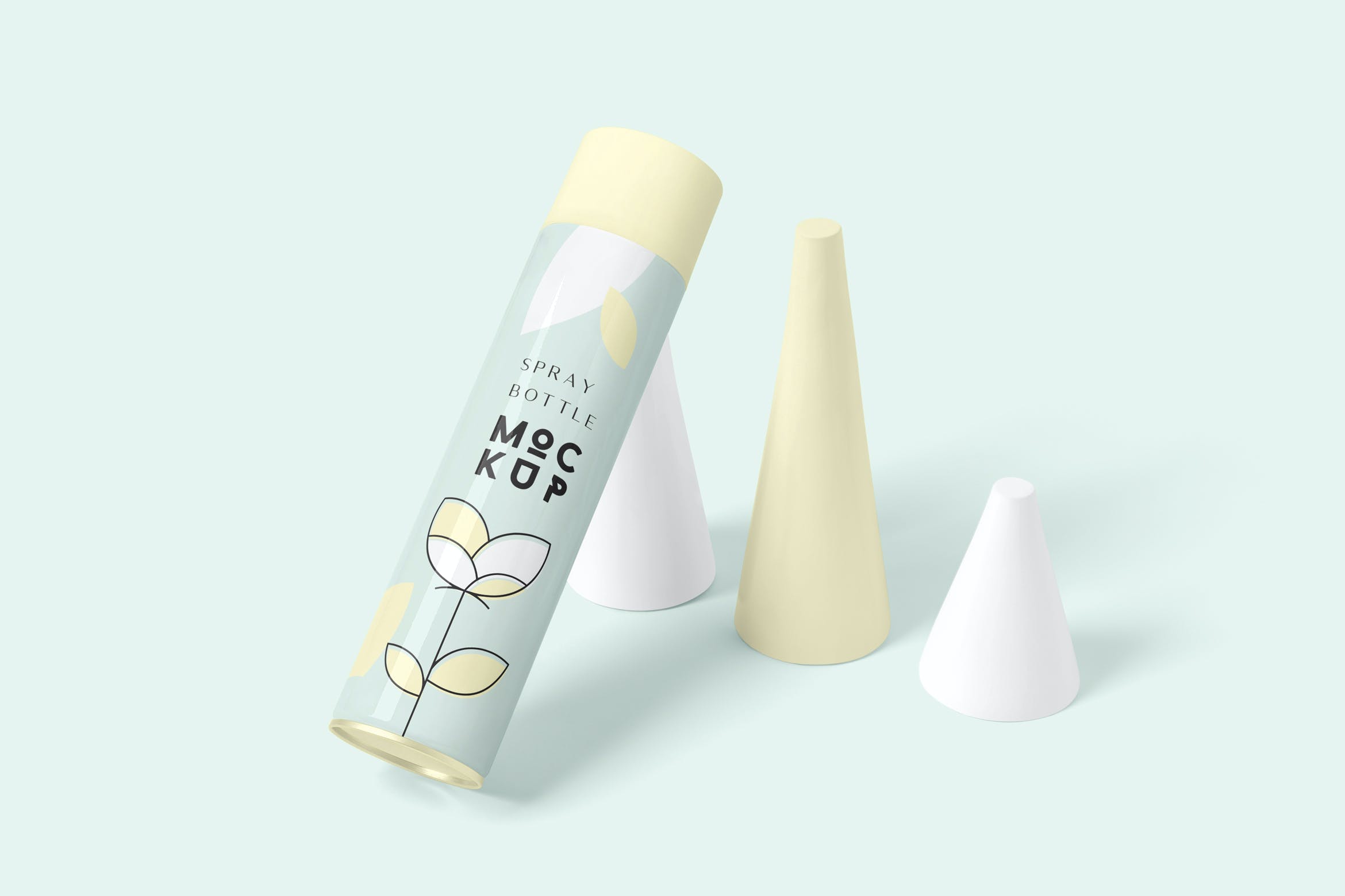 药物喷雾剂瓶设计展示样机模板 Spray Bottle Mockups_img_2