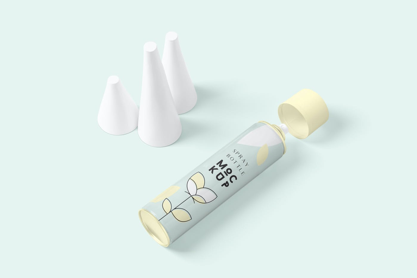 药物喷雾剂瓶设计展示样机模板 Spray Bottle Mockups_img_2