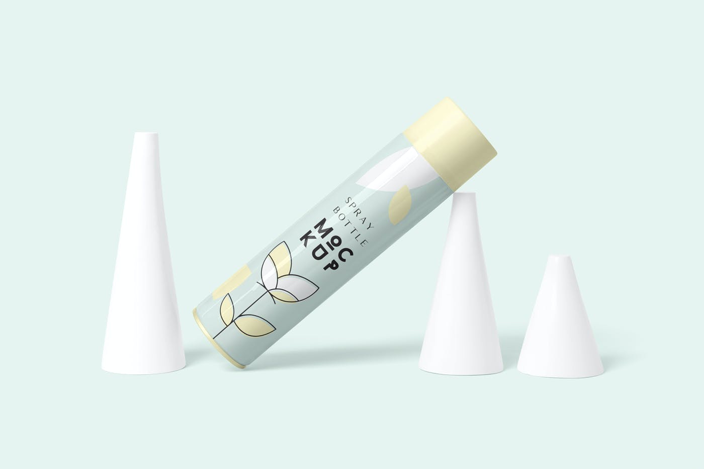 药物喷雾剂瓶设计展示样机模板 Spray Bottle Mockups_img_2