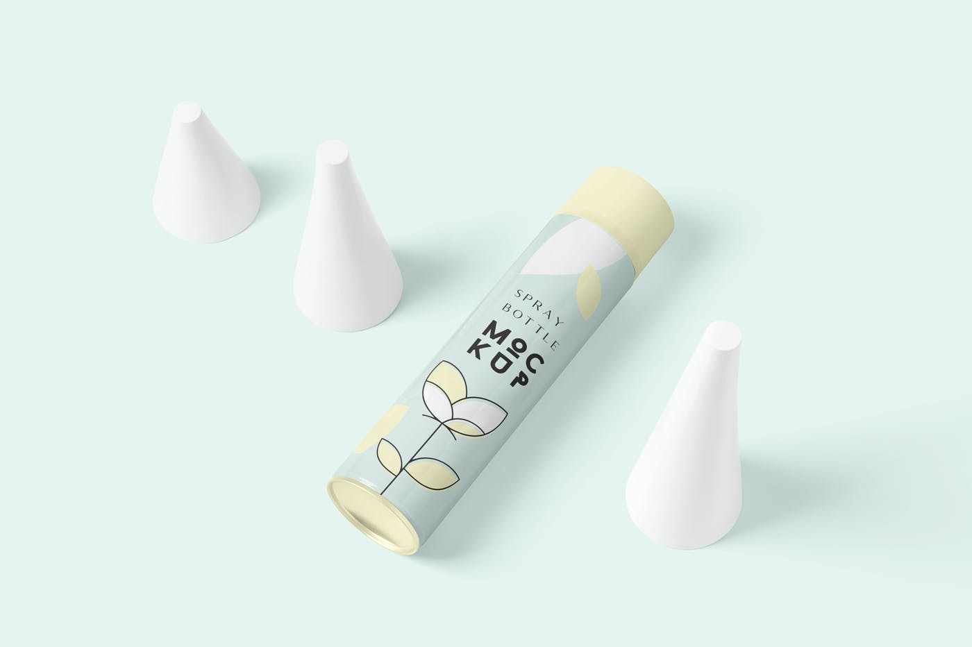 药物喷雾剂瓶设计展示样机模板 Spray Bottle Mockups_img_2