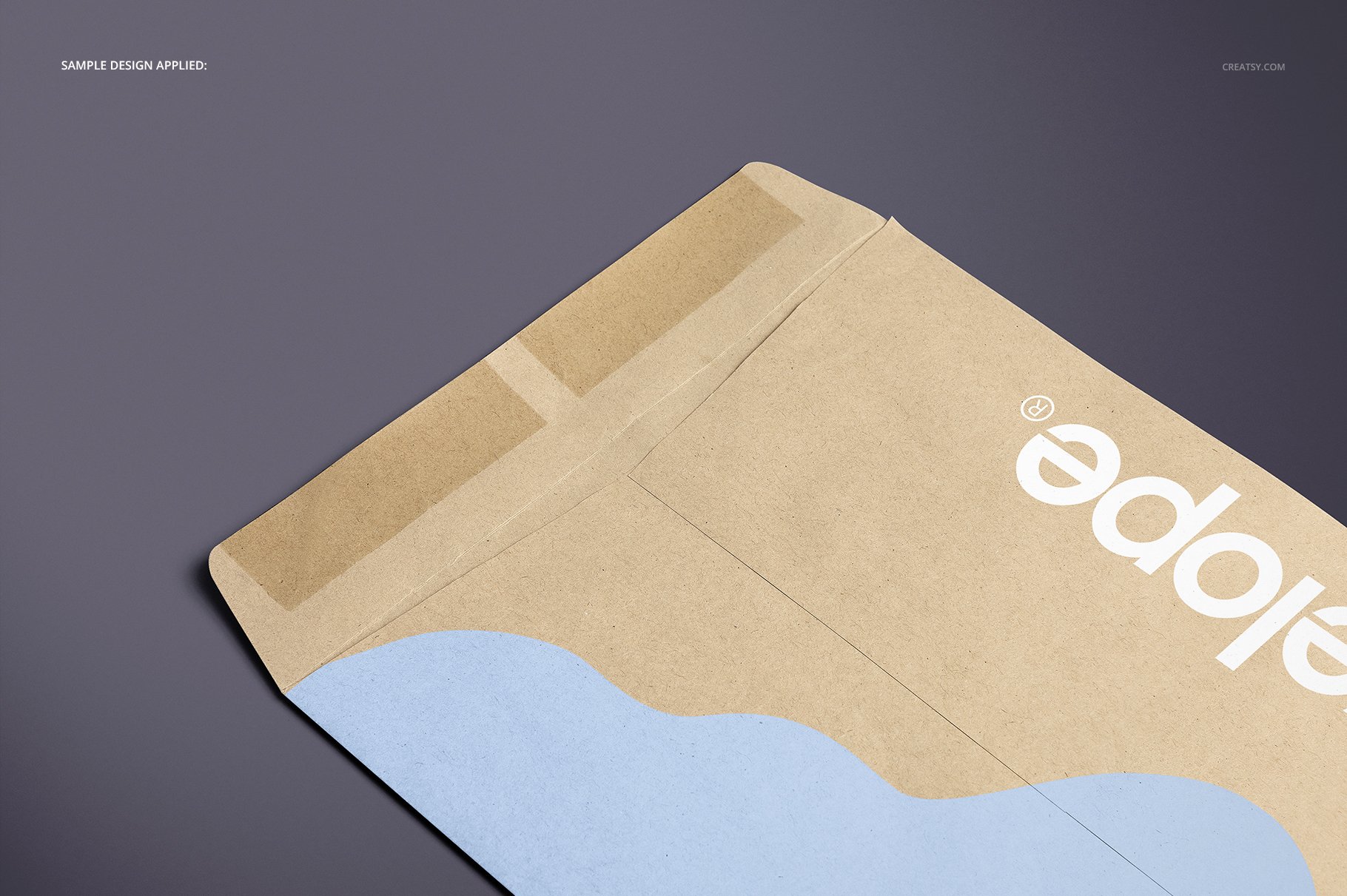 时尚牛皮纸信封设计展示贴图样机合集 Brown Paper Envelope Mockup Set_img_2