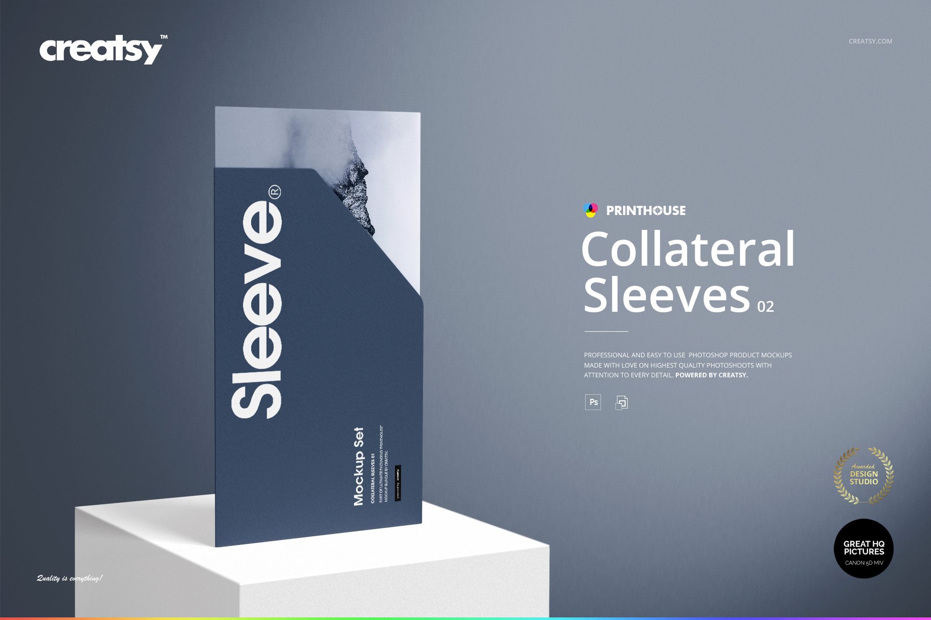 时尚侧开口信封明信片邀请卡设计展示贴图样机合集 Collateral Sleeves Mockup Set_img_2