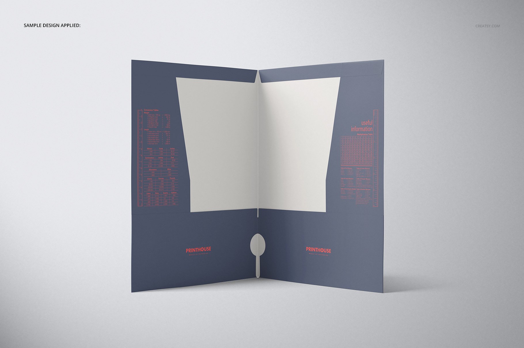 两个口袋封套文件夹设计贴图样机模板合集 Two-pocket Folder Mockup Set_img_2