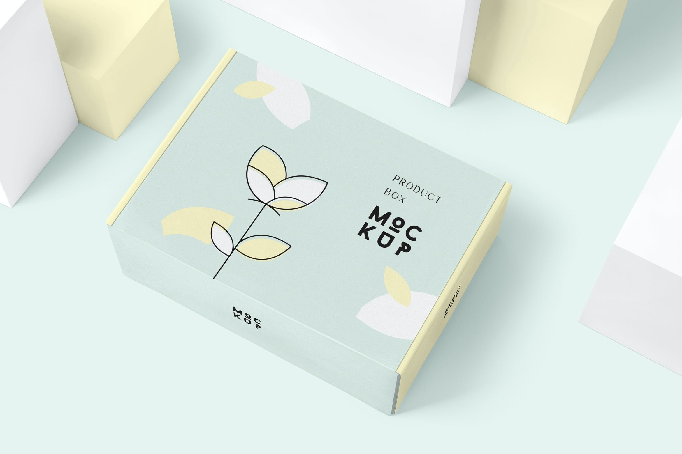 5款产品鞋盒包装纸盒设计展示贴图样机 Product Box Mockups_img_2