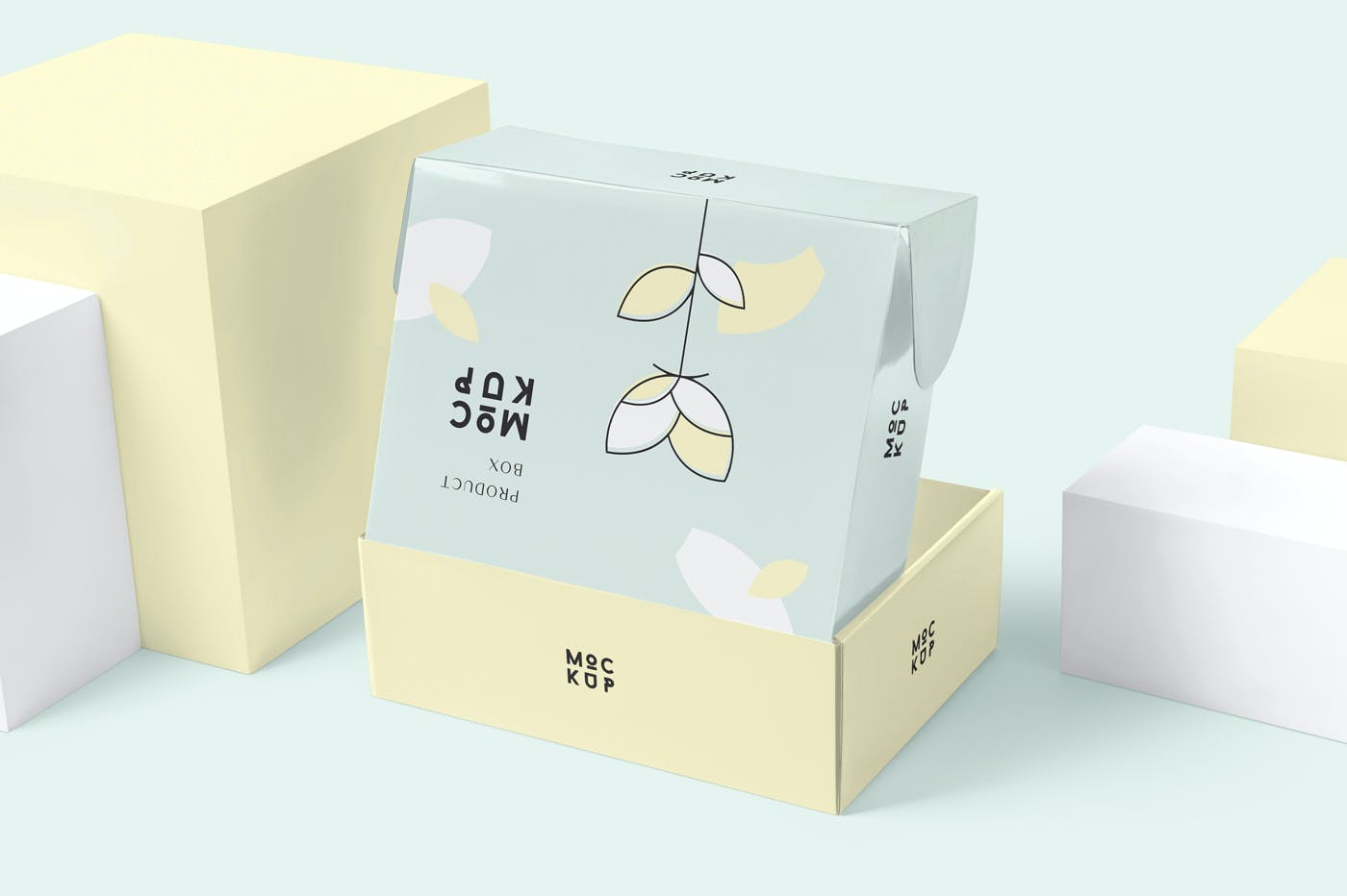 5款产品鞋盒包装纸盒设计展示贴图样机 Product Box Mockups_img_2