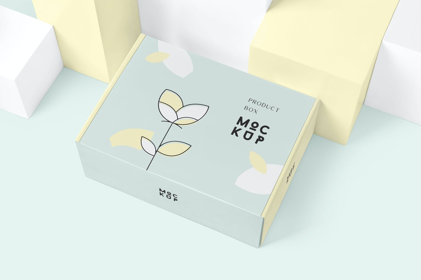 5款产品鞋盒包装纸盒设计展示贴图样机 Product Box Mockups_img_2