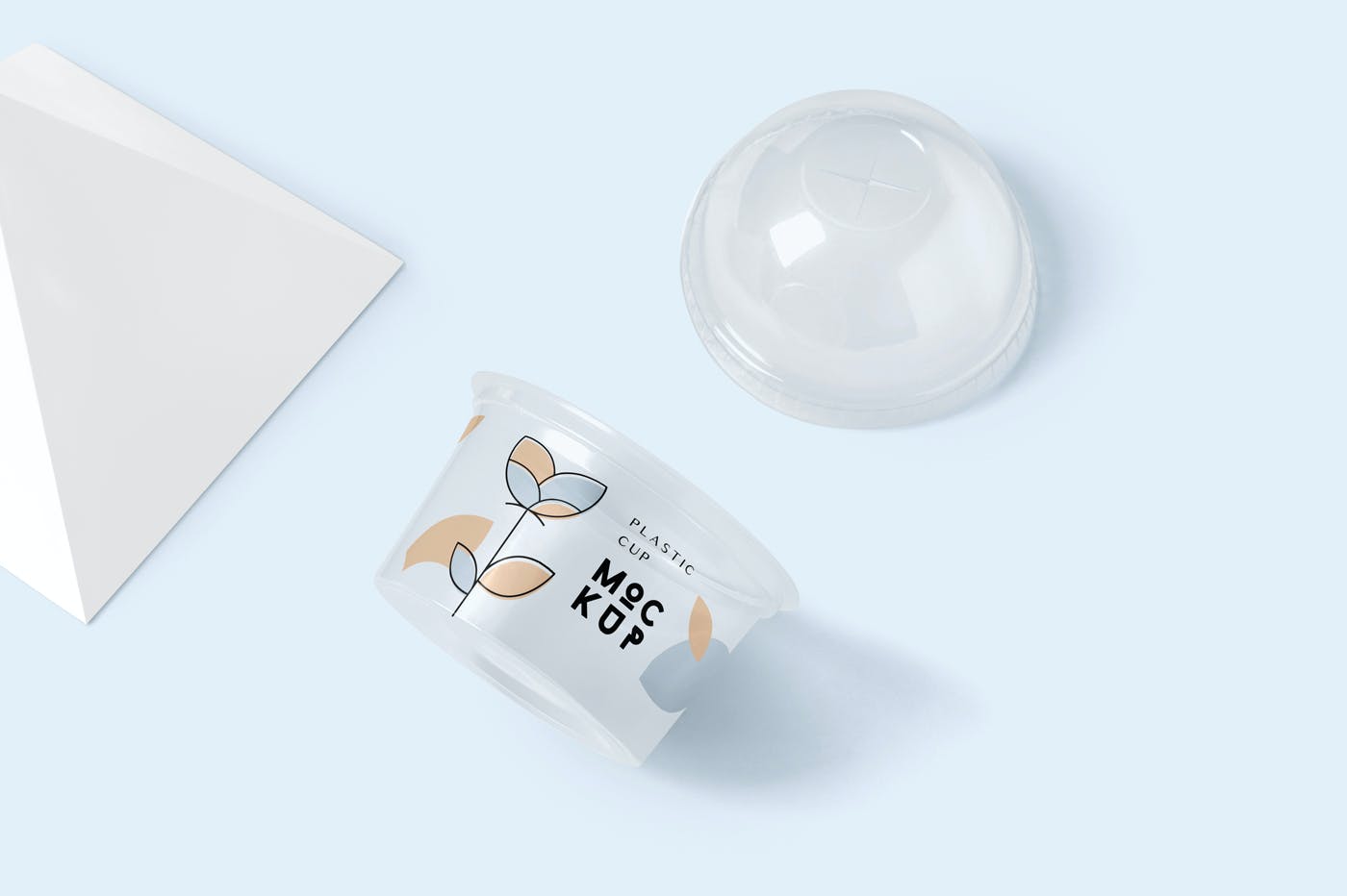 透明冰激凌酸奶塑料包装罐设计展示样机 Transparent Plastic Ice Cream Cup Mockups_img_2