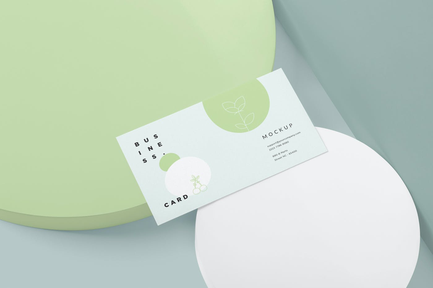 5款商务名片卡片设计展示样机 Business Card Mockup_img_2