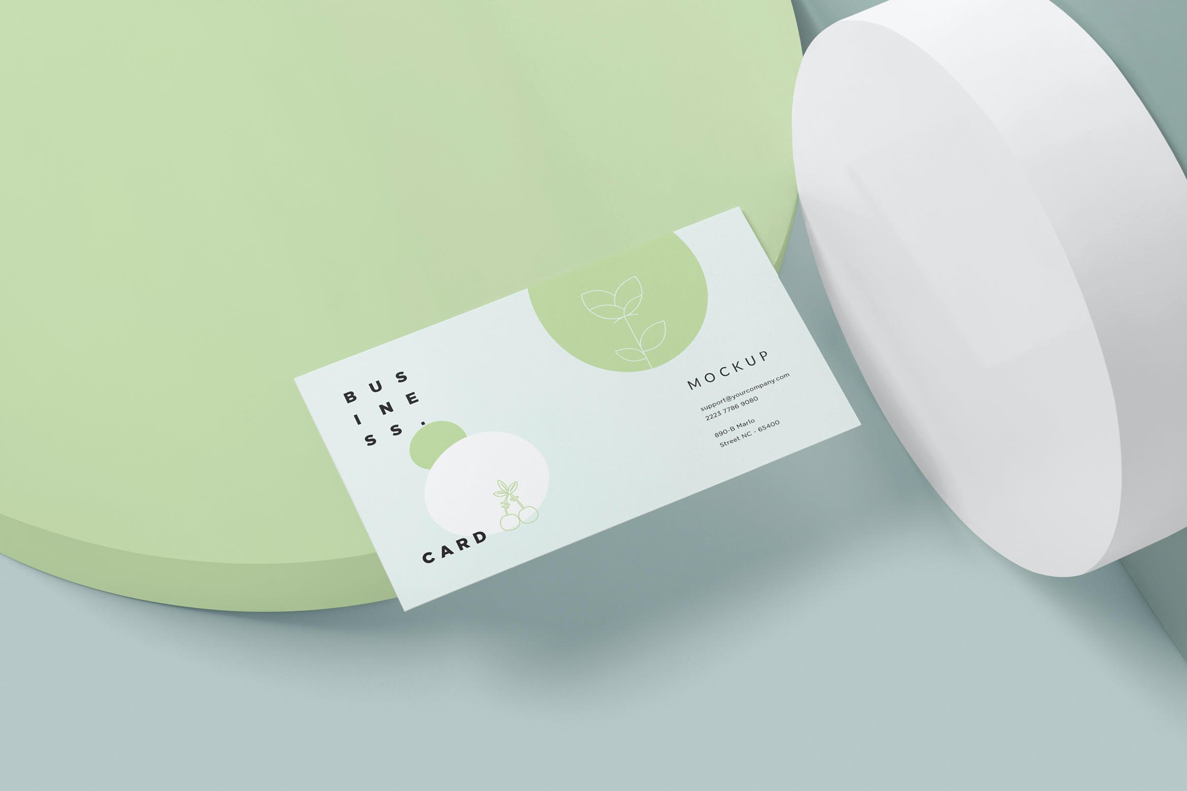 5款商务名片卡片设计展示样机 Business Card Mockup_img_2