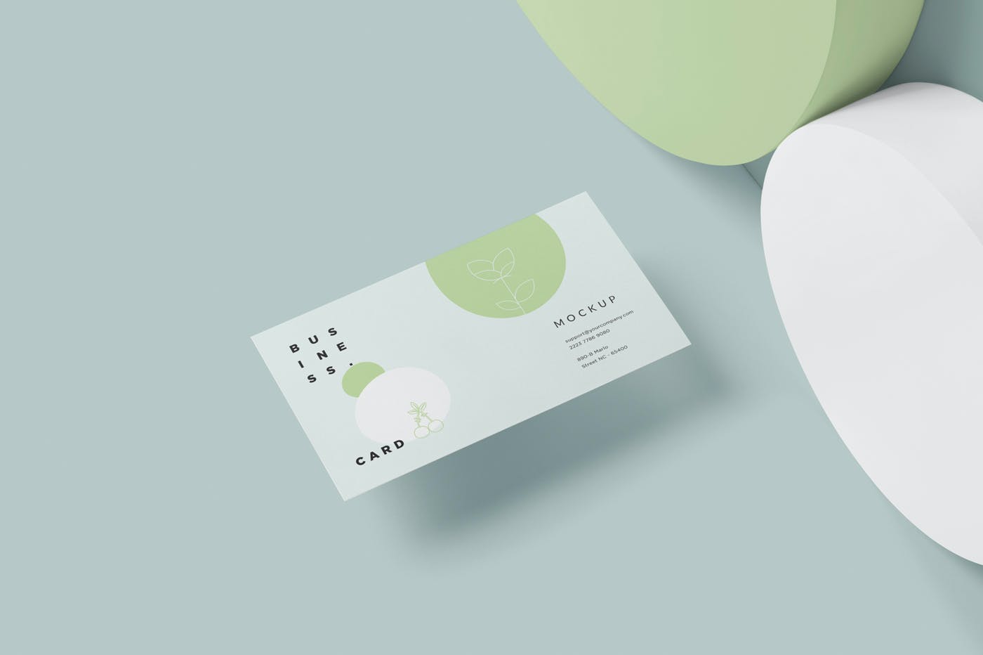 5款商务名片卡片设计展示样机 Business Card Mockup_img_2