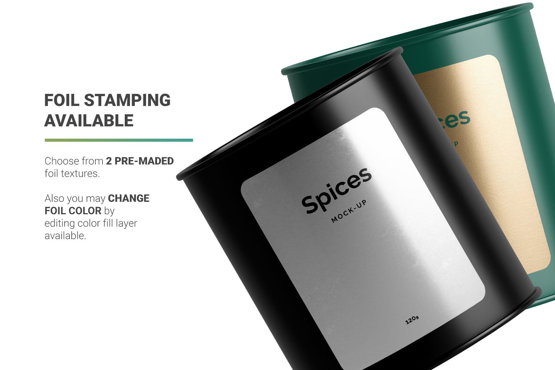 简约香料金属罐标签设计展示样机模板 Spices Jar Mockup_img_2