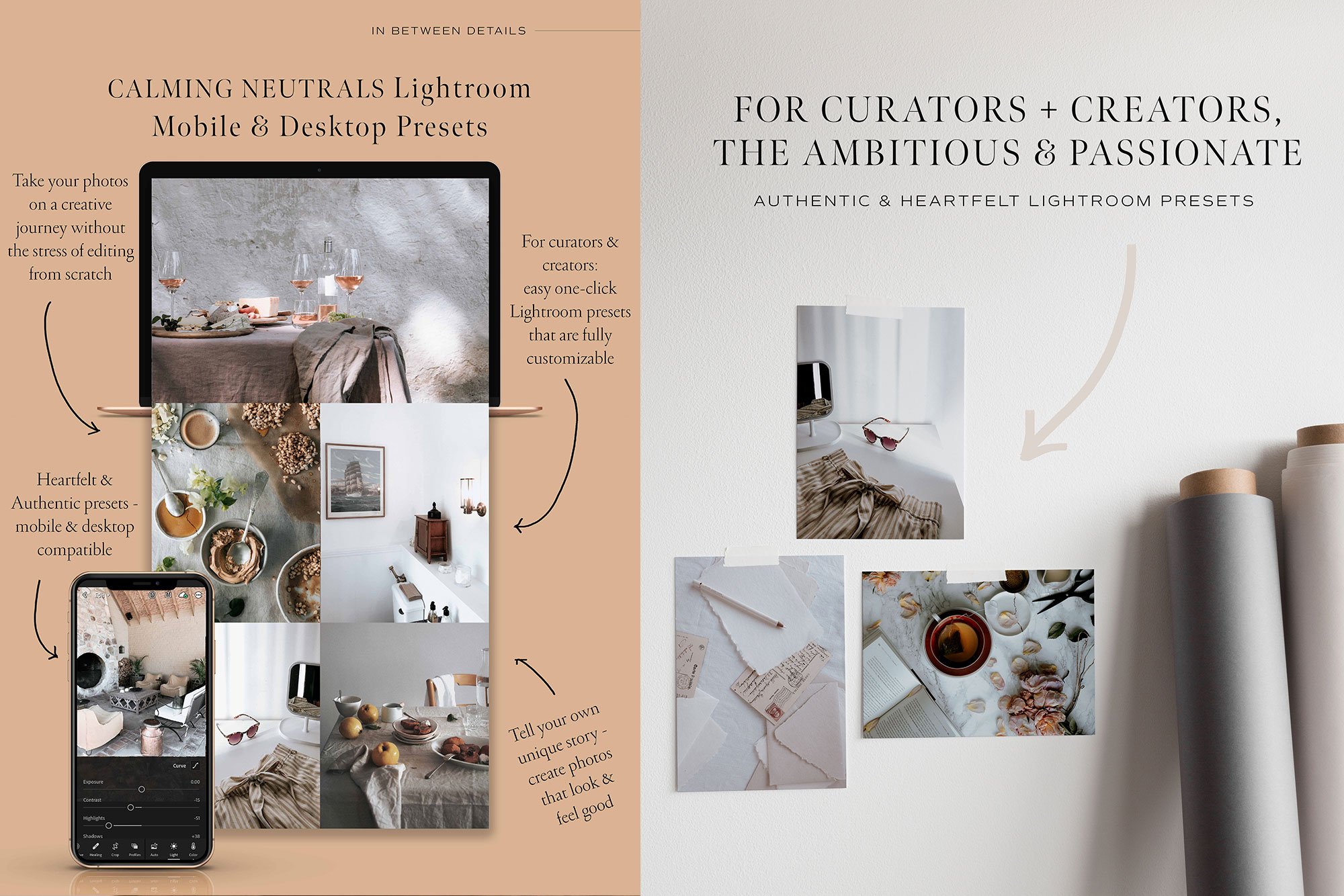 中性调摄影室内照片后期处理LR预设模板 Calming Neutrals Lightroom Presets_img_2