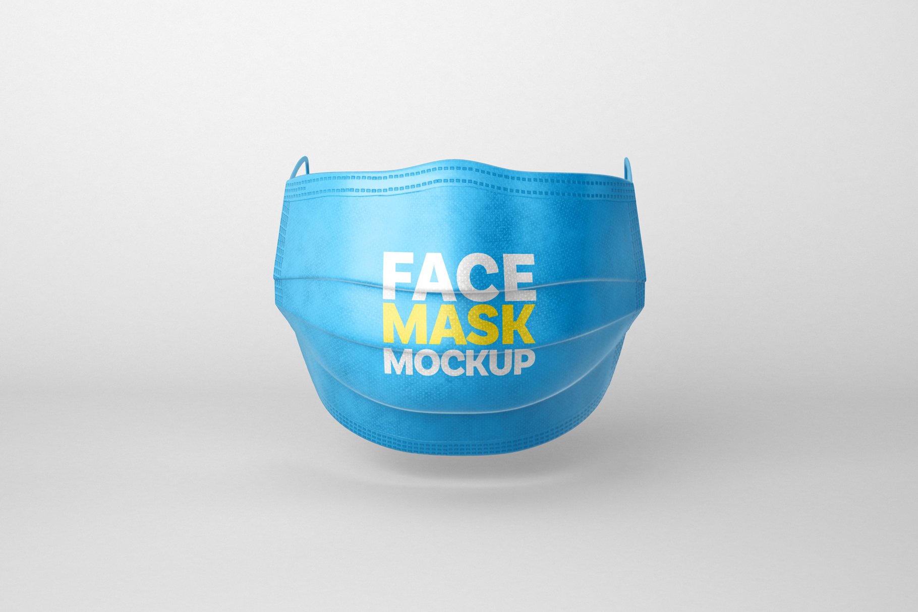 5款防护面罩口罩设计展示样机模板 Face Mask Mockup Set Respirator_img_2