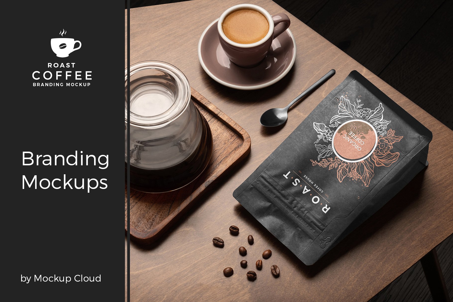 21款文艺咖啡品牌产品包装VI设计场景展示PS样机素材 Roast – Coffee Branding Mockups_img_2