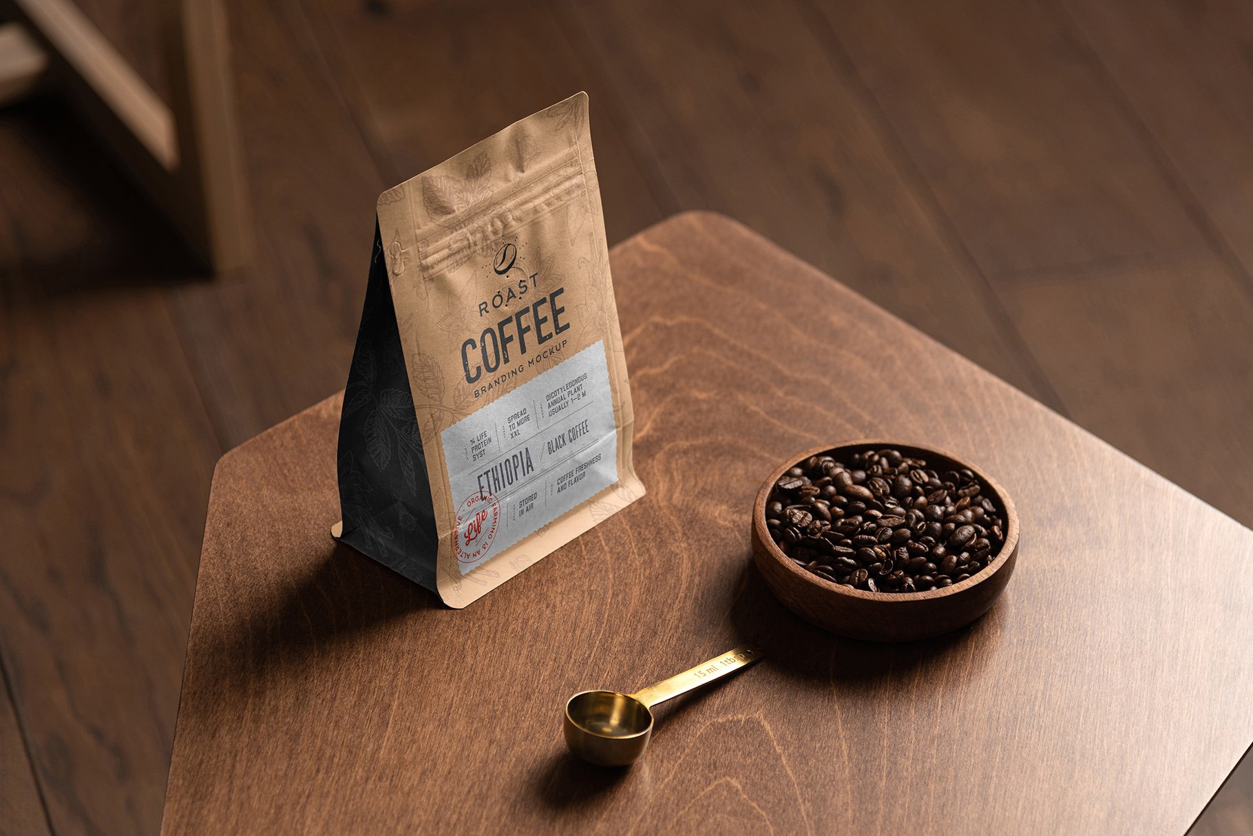 21款文艺咖啡品牌产品包装VI设计场景展示PS样机素材 Roast – Coffee Branding Mockups_img_2