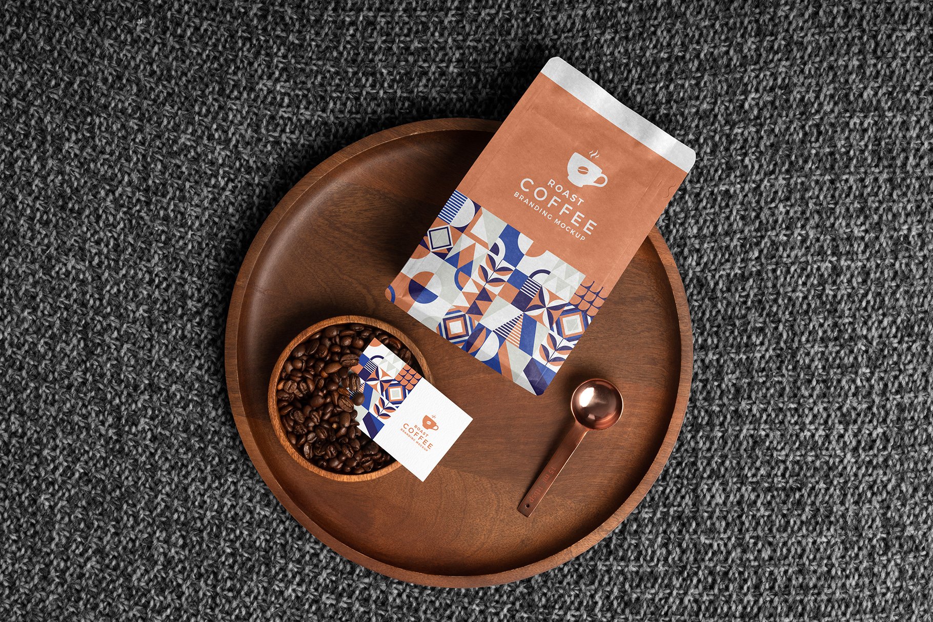 21款文艺咖啡品牌产品包装VI设计场景展示PS样机素材 Roast – Coffee Branding Mockups_img_2