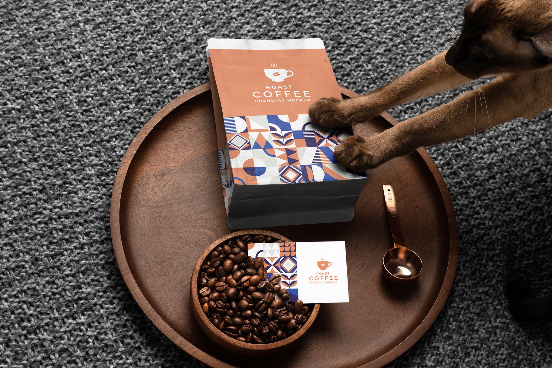 21款文艺咖啡品牌产品包装VI设计场景展示PS样机素材 Roast – Coffee Branding Mockups_img_2