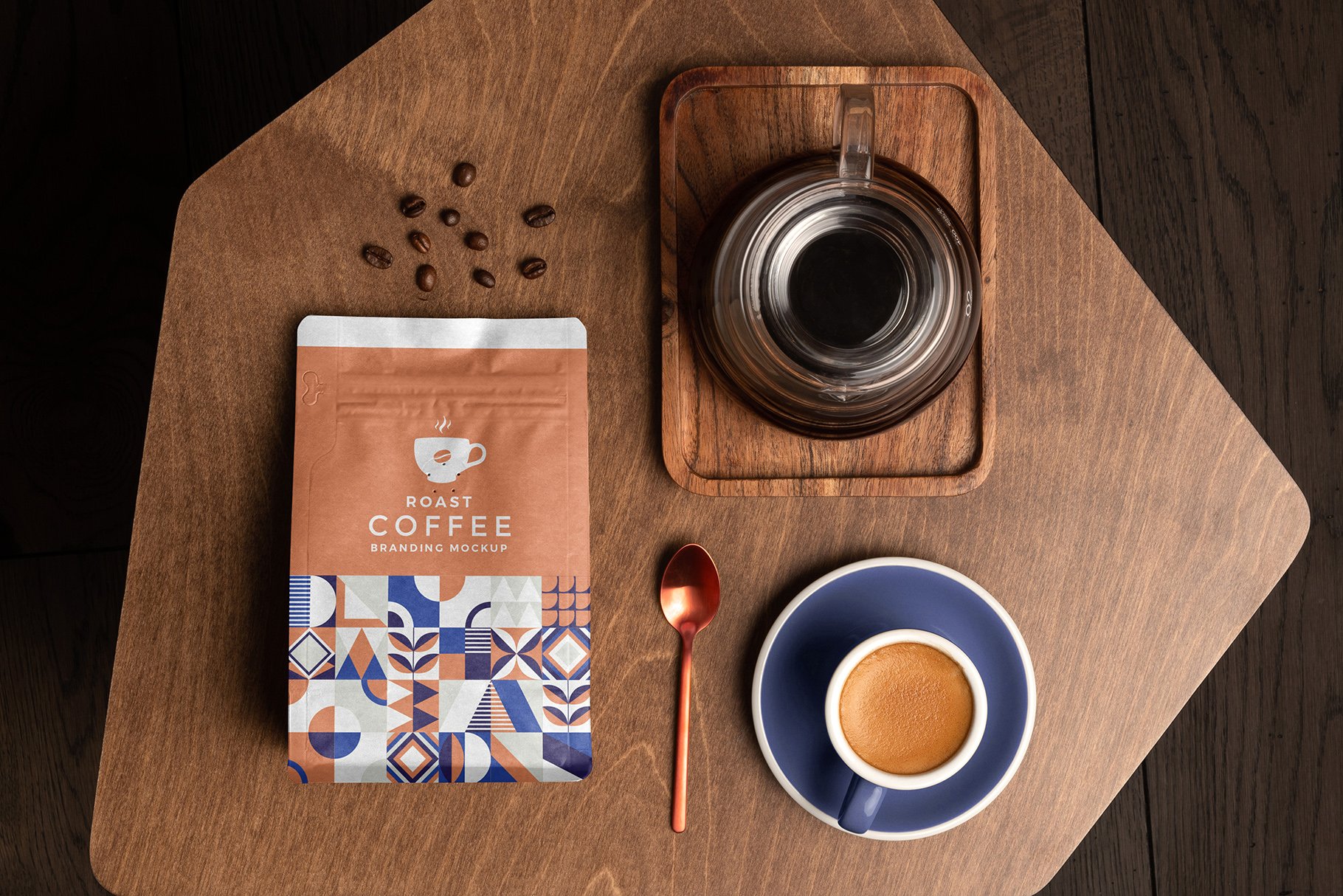 21款文艺咖啡品牌产品包装VI设计场景展示PS样机素材 Roast – Coffee Branding Mockups_img_2