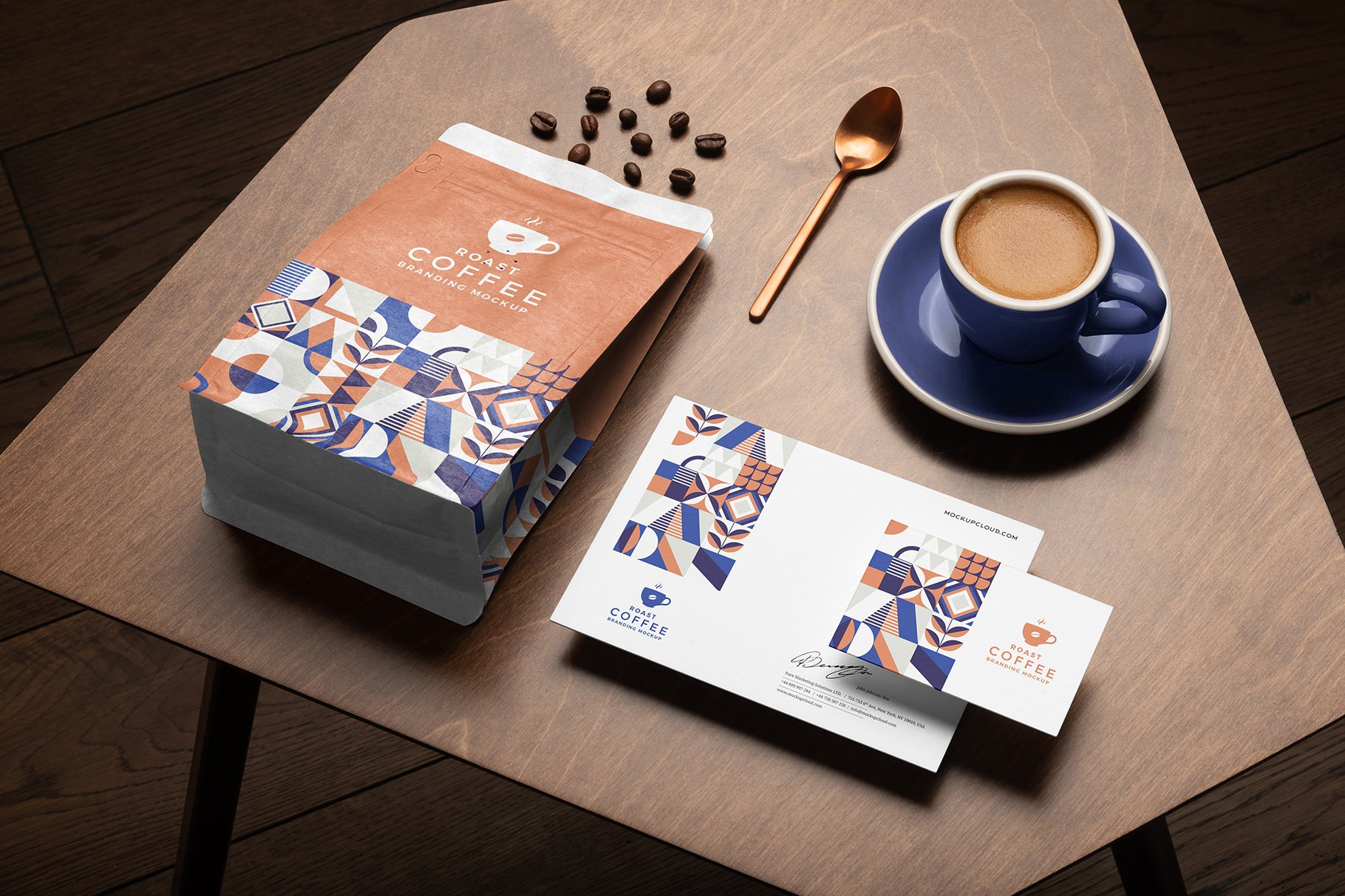 21款文艺咖啡品牌产品包装VI设计场景展示PS样机素材 Roast – Coffee Branding Mockups_img_2