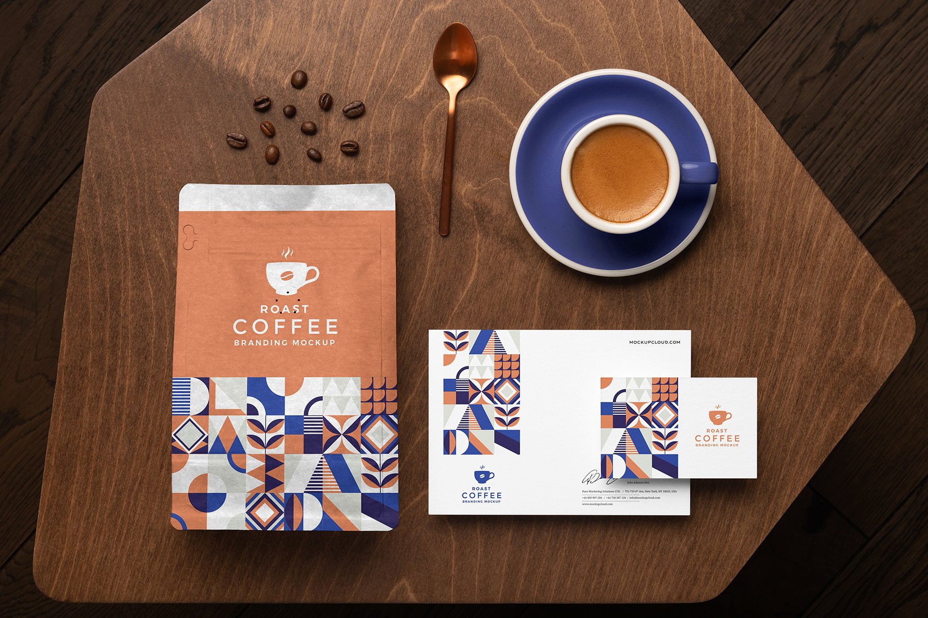 21款文艺咖啡品牌产品包装VI设计场景展示PS样机素材 Roast – Coffee Branding Mockups_img_2