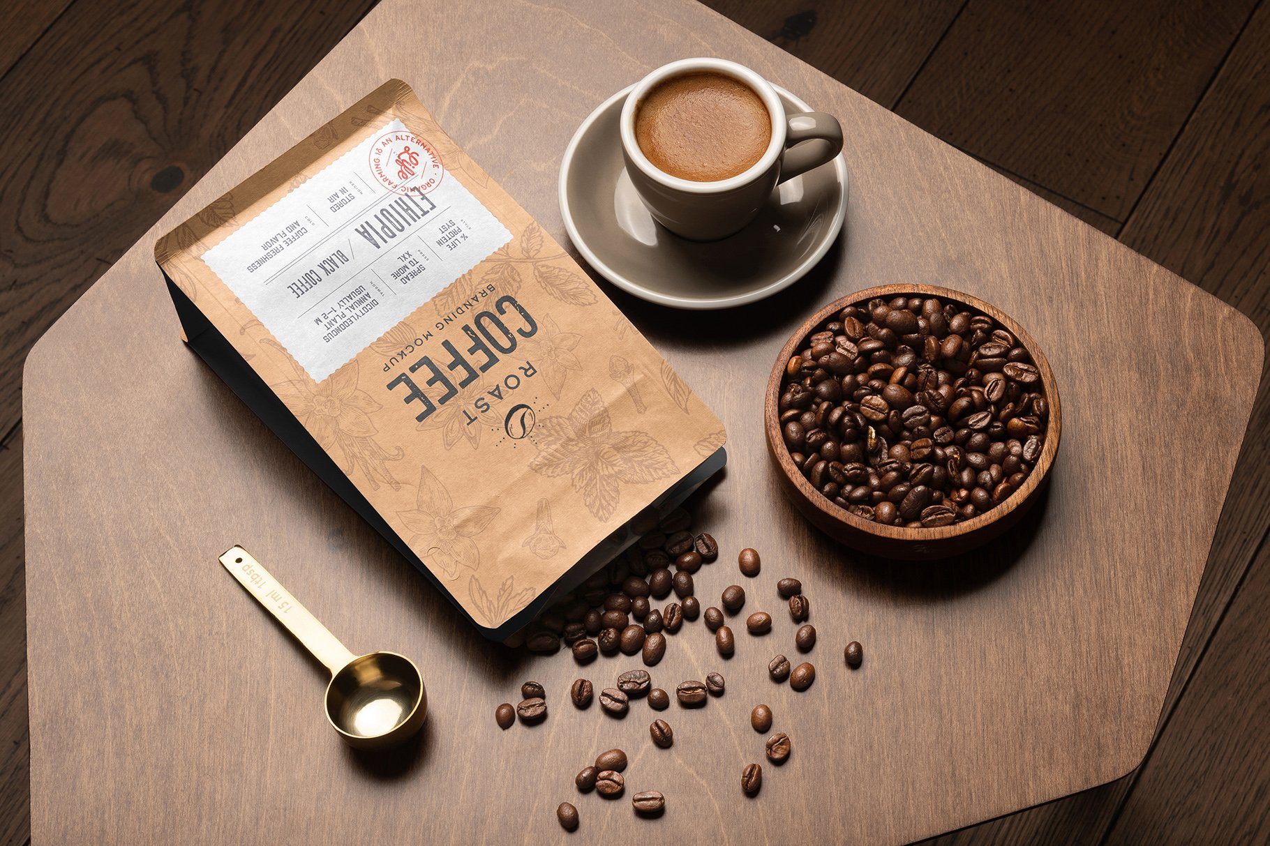 21款文艺咖啡品牌产品包装VI设计场景展示PS样机素材 Roast – Coffee Branding Mockups_img_2