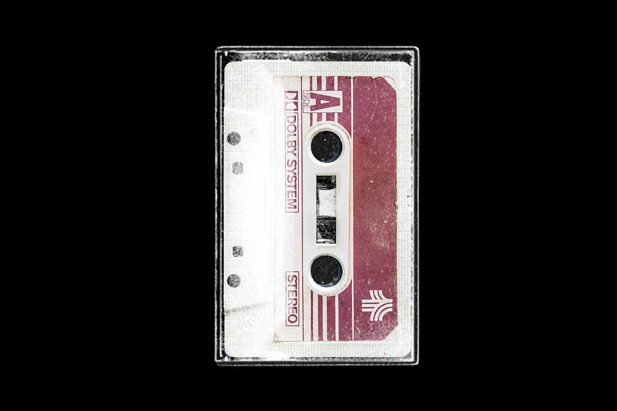 潮流复古80年代盒式磁带设计展示贴图样机模板 80s Dusty Cassette Tape Mockup_img_2