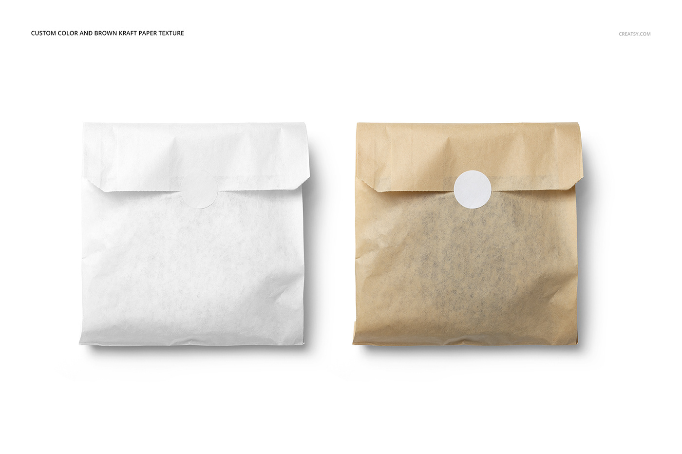 现代时尚三明治快餐包装纸袋设计展示贴图样机模板 Sandwich Snack Paper Bag Mockup Set_img_2