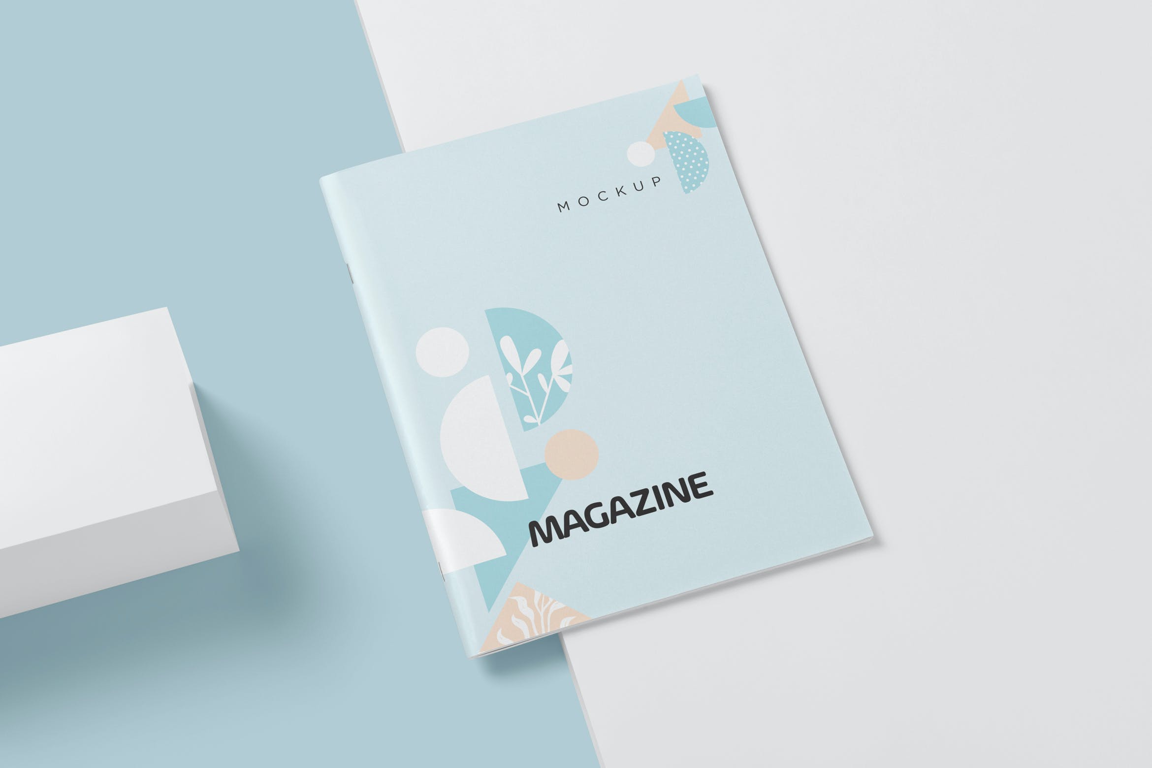 简约骑马钉画册杂志设计展示贴图样机PSD模板 Magazine Mockups PSD_img_2