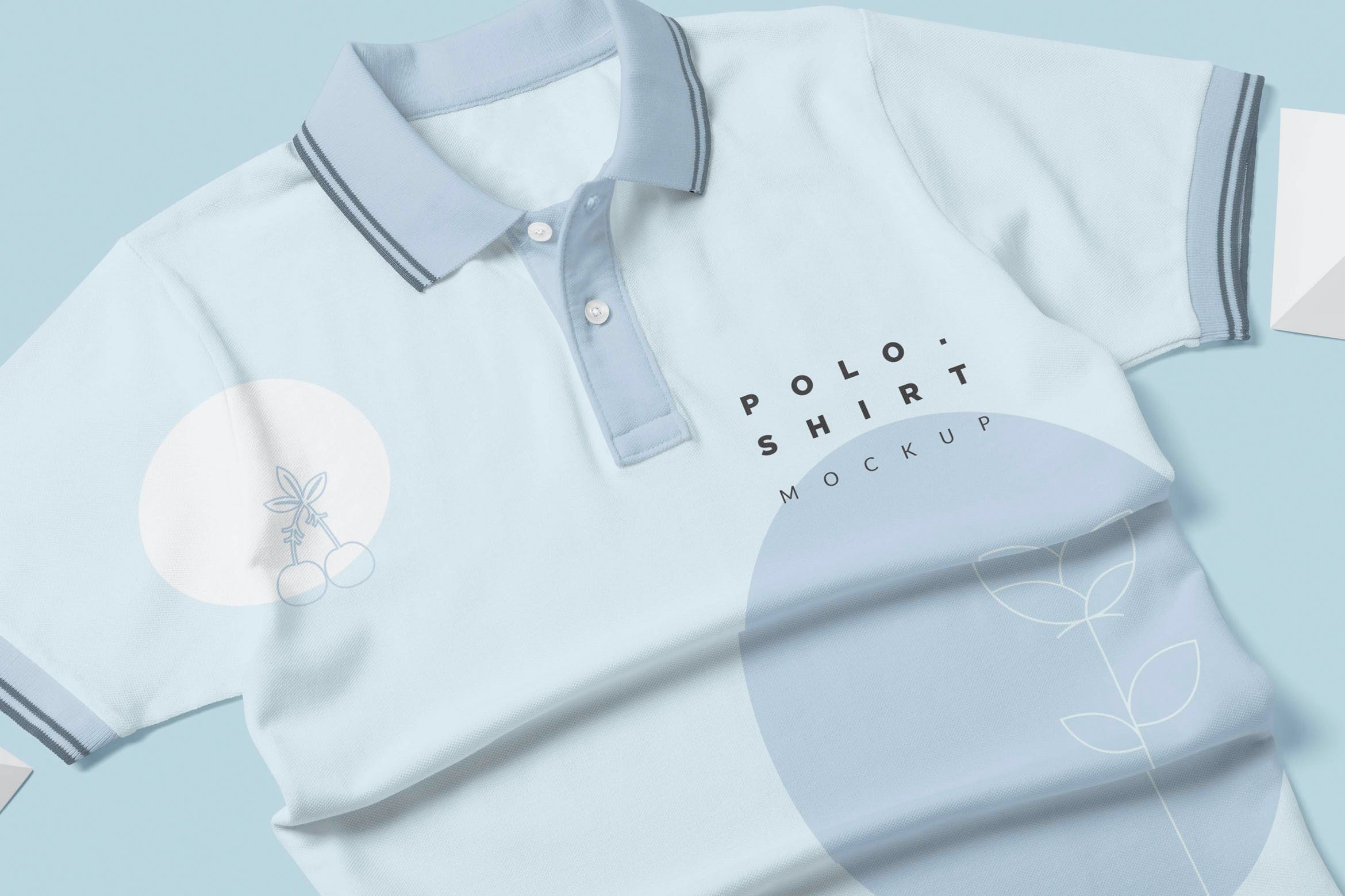 精美T恤半袖Polo衫印花设计展示贴图样机 Polo Shirt Mockups_img_2