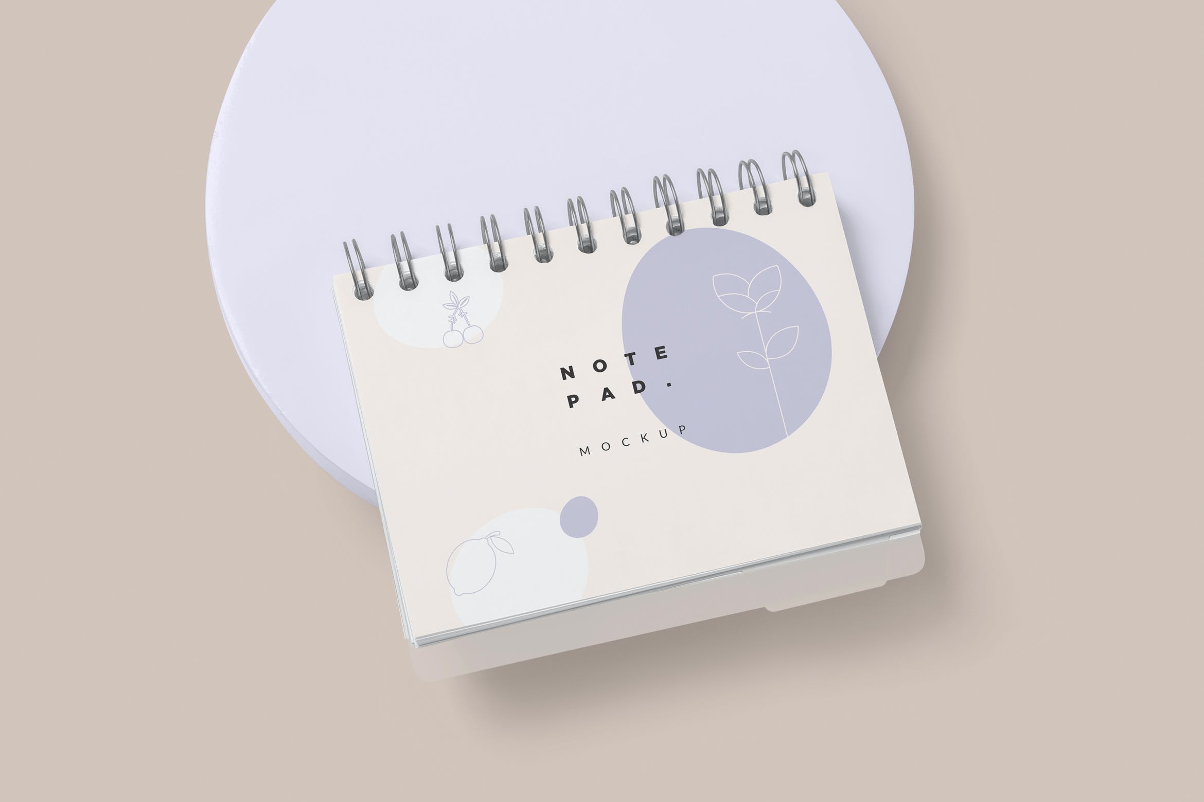 极简环装笔记本台历设计展示样机模板 Ringed Notepad Mockups_img_2