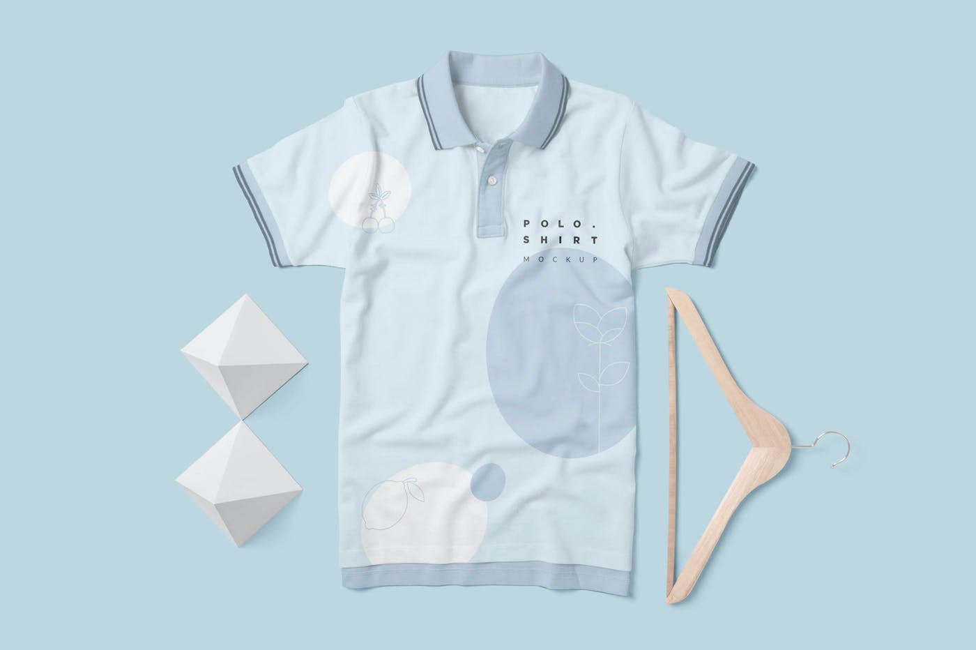 精美T恤半袖Polo衫印花设计展示贴图样机 Polo Shirt Mockups_img_2