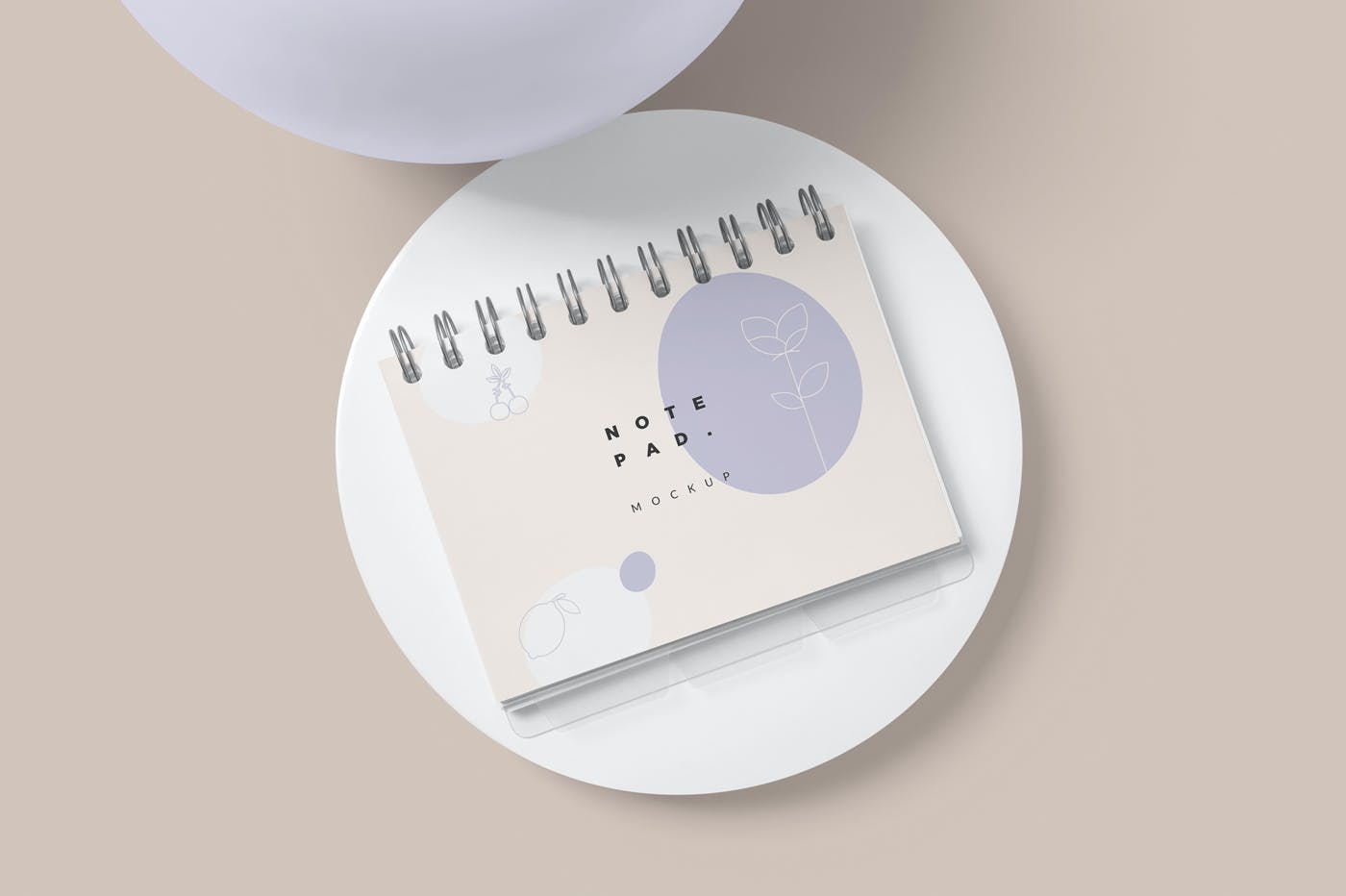 极简环装笔记本台历设计展示样机模板 Ringed Notepad Mockups_img_2