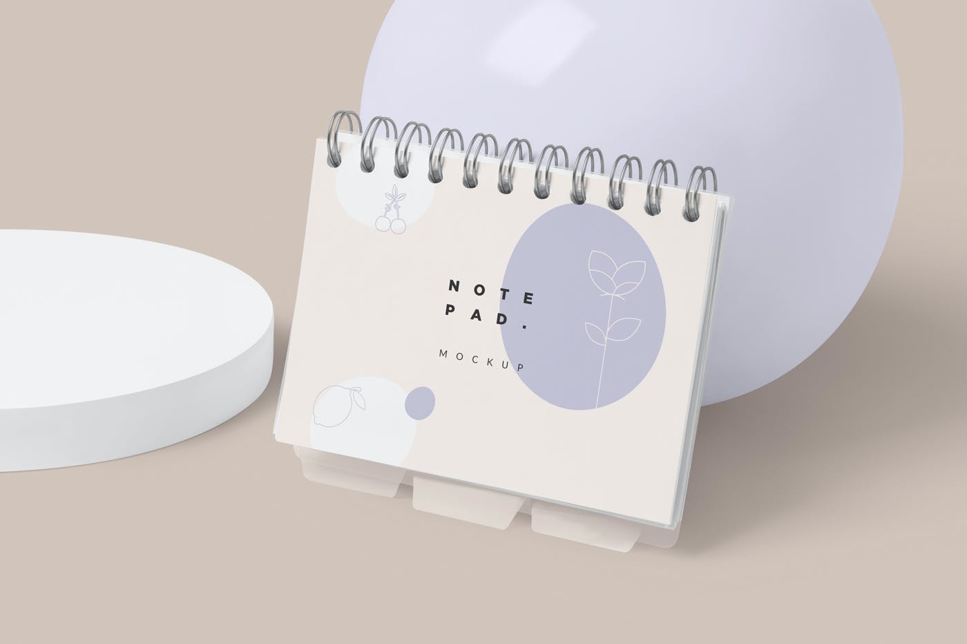 极简环装笔记本台历设计展示样机模板 Ringed Notepad Mockups_img_2