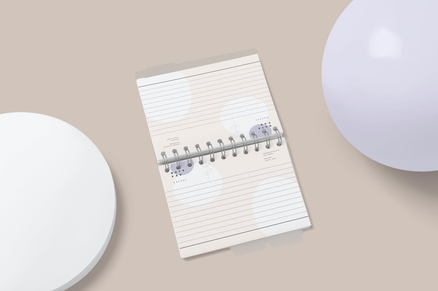 极简环装笔记本台历设计展示样机模板 Ringed Notepad Mockups_img_2