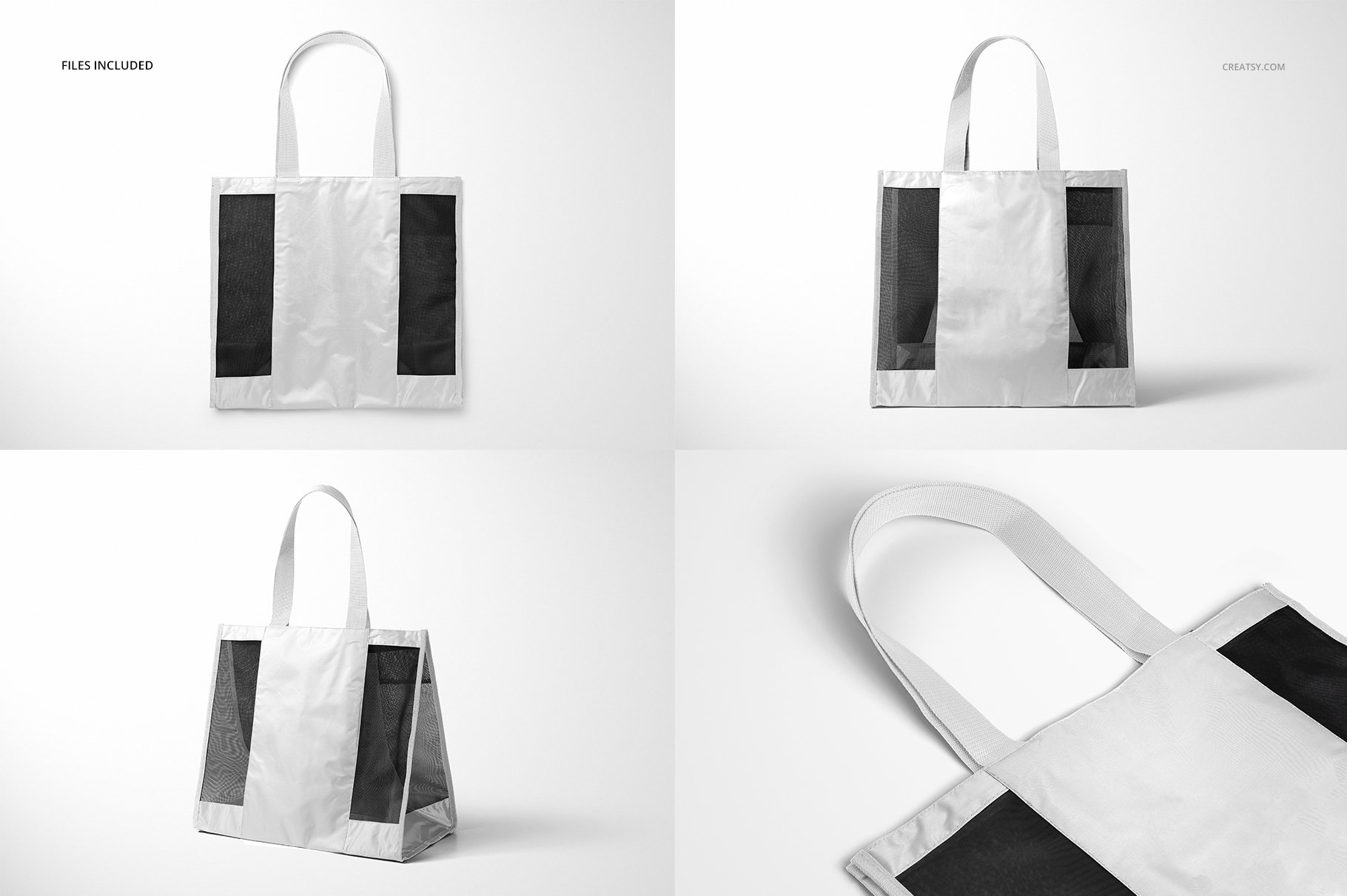 织网手提购物袋设计展示贴图样机模板合集 Mesh Shopping Tote Bag Mockup Set_img_2