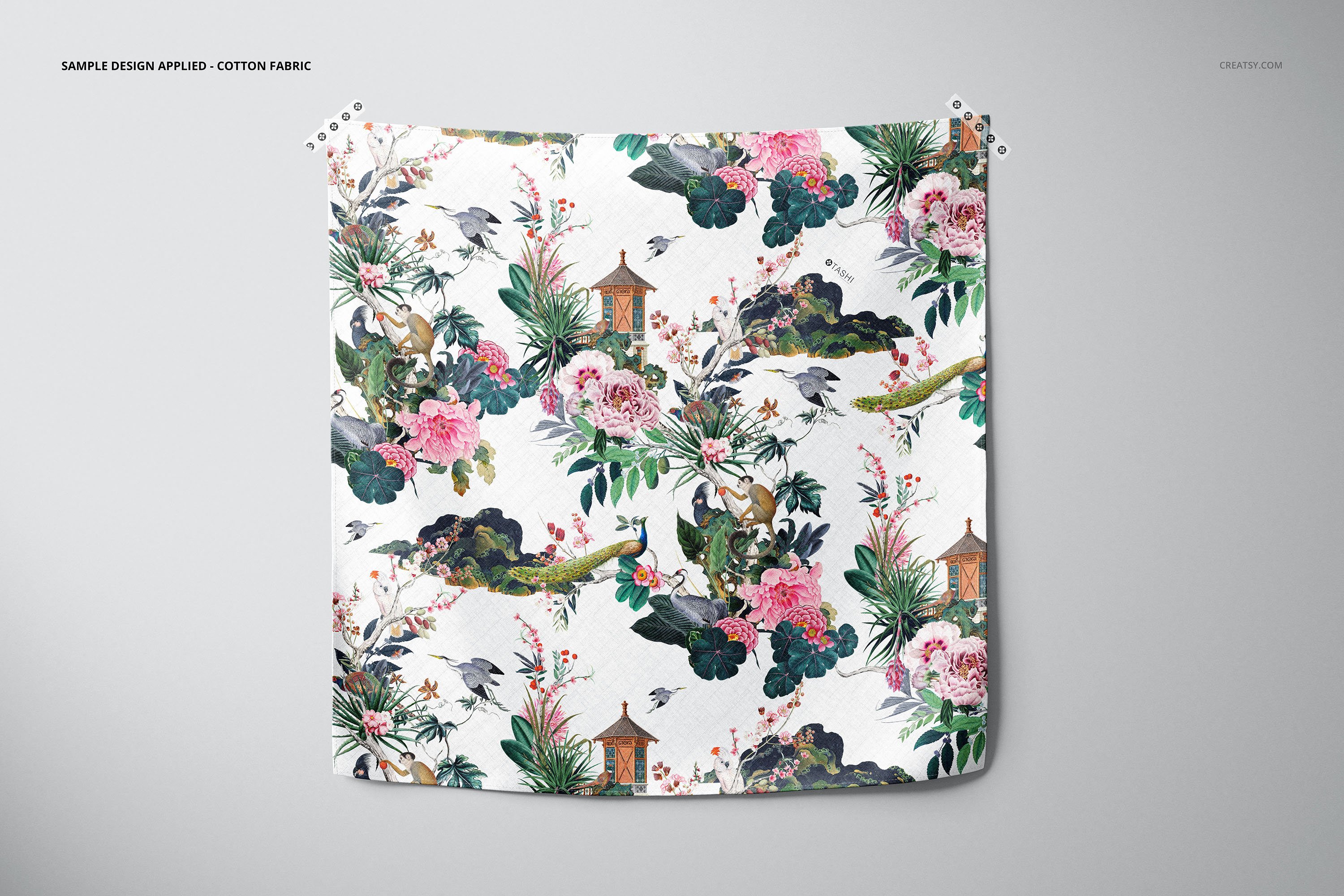 包裹环绕捆绑布料印花图案设计展示贴图样机合集 Furoshiki Fabric Wrap 2 Mockup Set_img_2