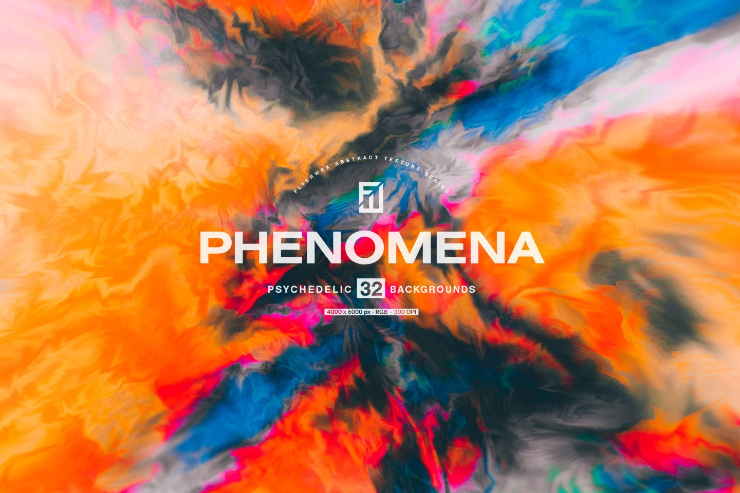 32款高清抽象多彩扭曲流体背景纹理图片设计素材 Phenomena - 32 Psychedelic Textures_img_2