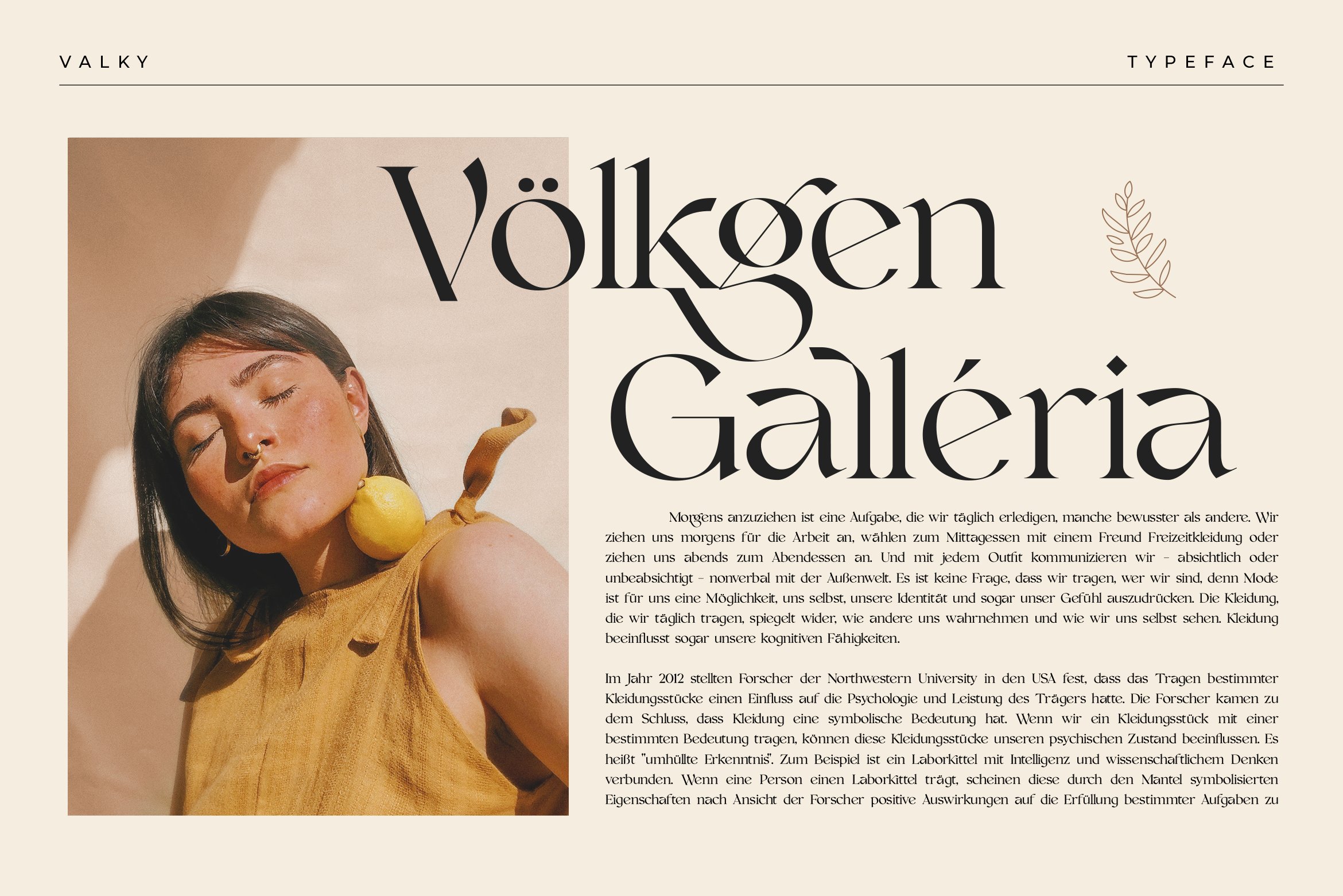 现代经典海报杂志文字设计衬线英文字体素材 Valky Classic Modern Typeface_img_2